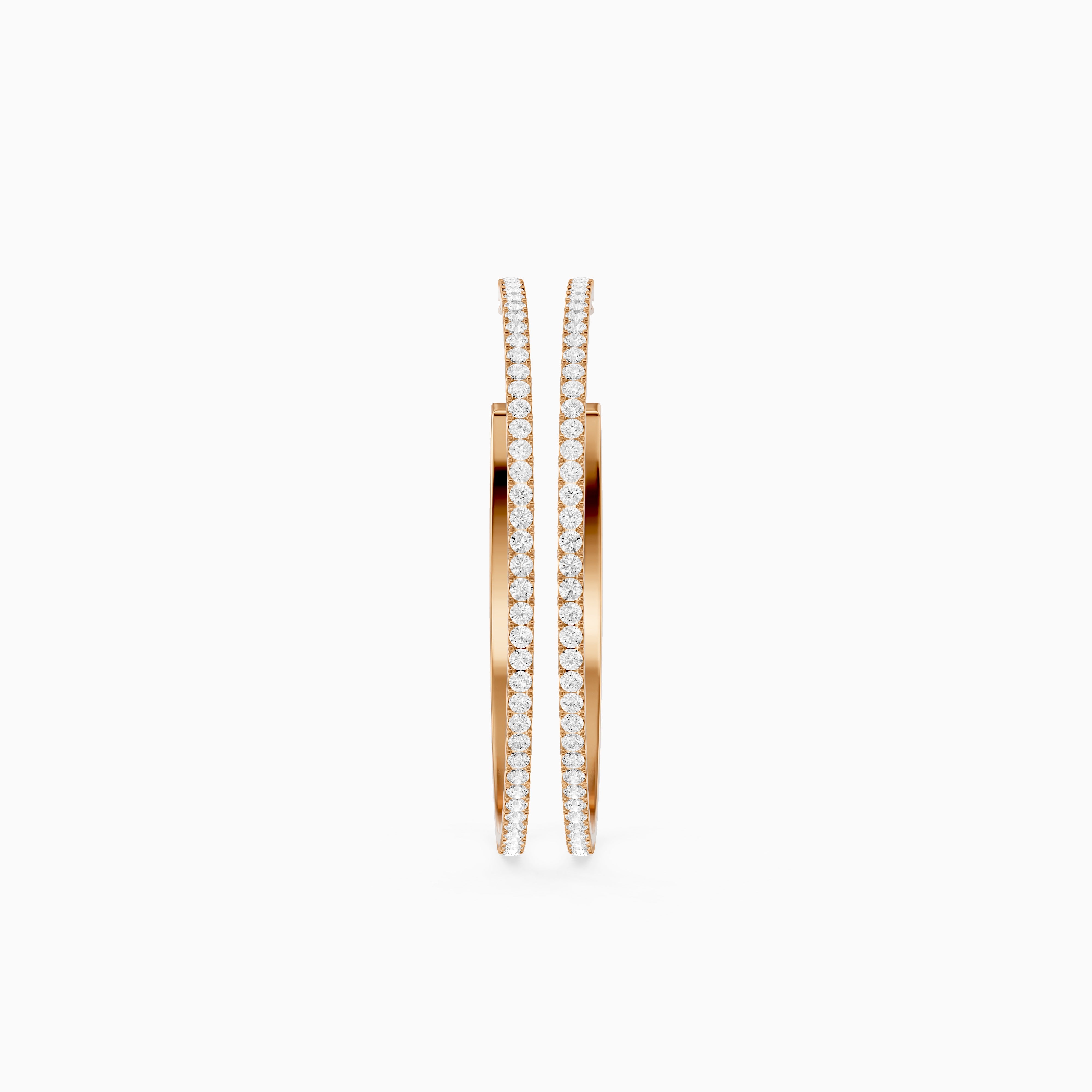 Yulia Round Lab Grown Diamond Skinny Hoop Earrings