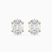 Aoife Oval Cut Lab Grown Diamond Basket Set Stud Earrings