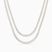 Jocelyn Double Row Round Cut Lab Grown Diamond Tennis Necklace