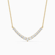 Drew Round Lab Grown Diamond Curve Necklace