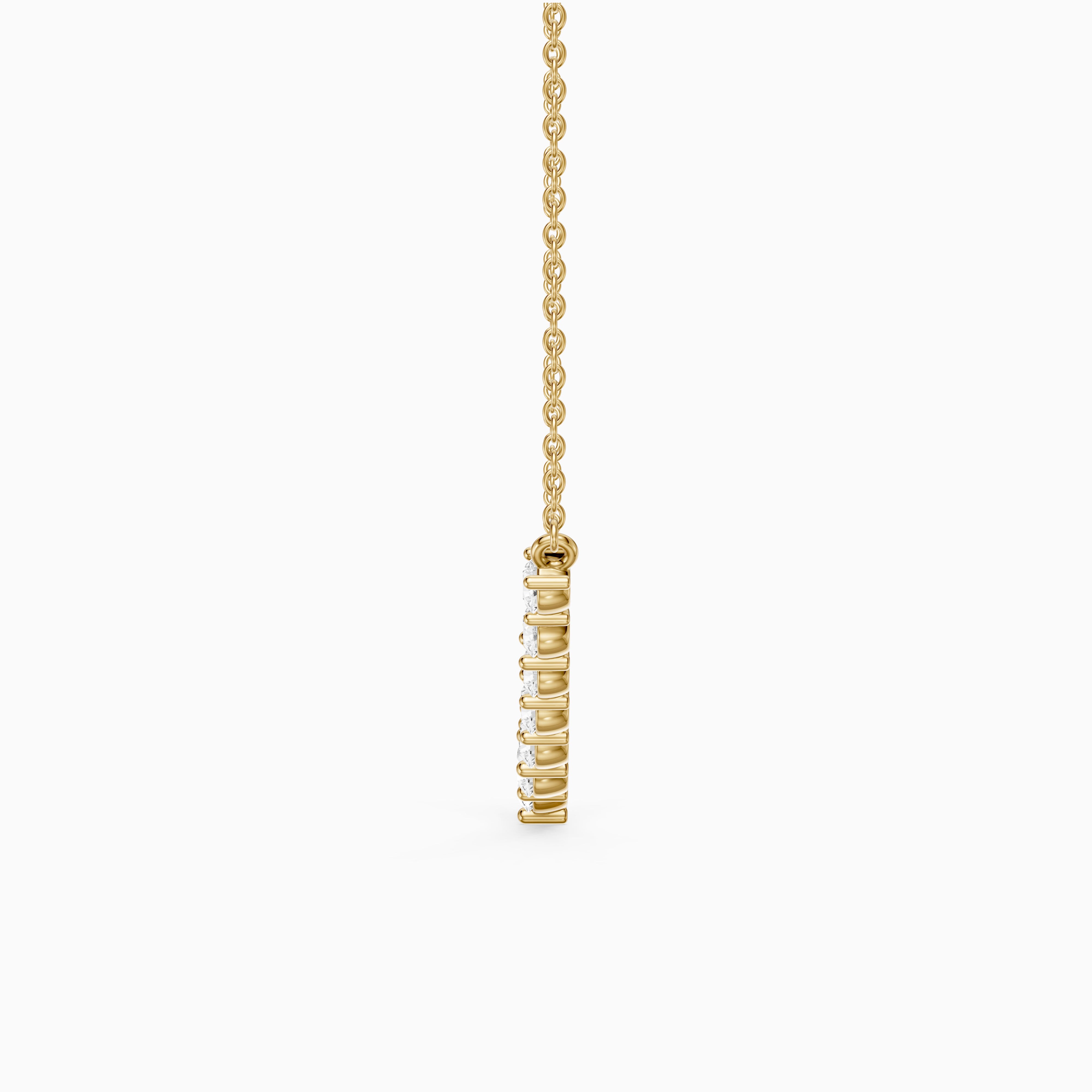 Drew Round Lab Grown Diamond Curve Necklace