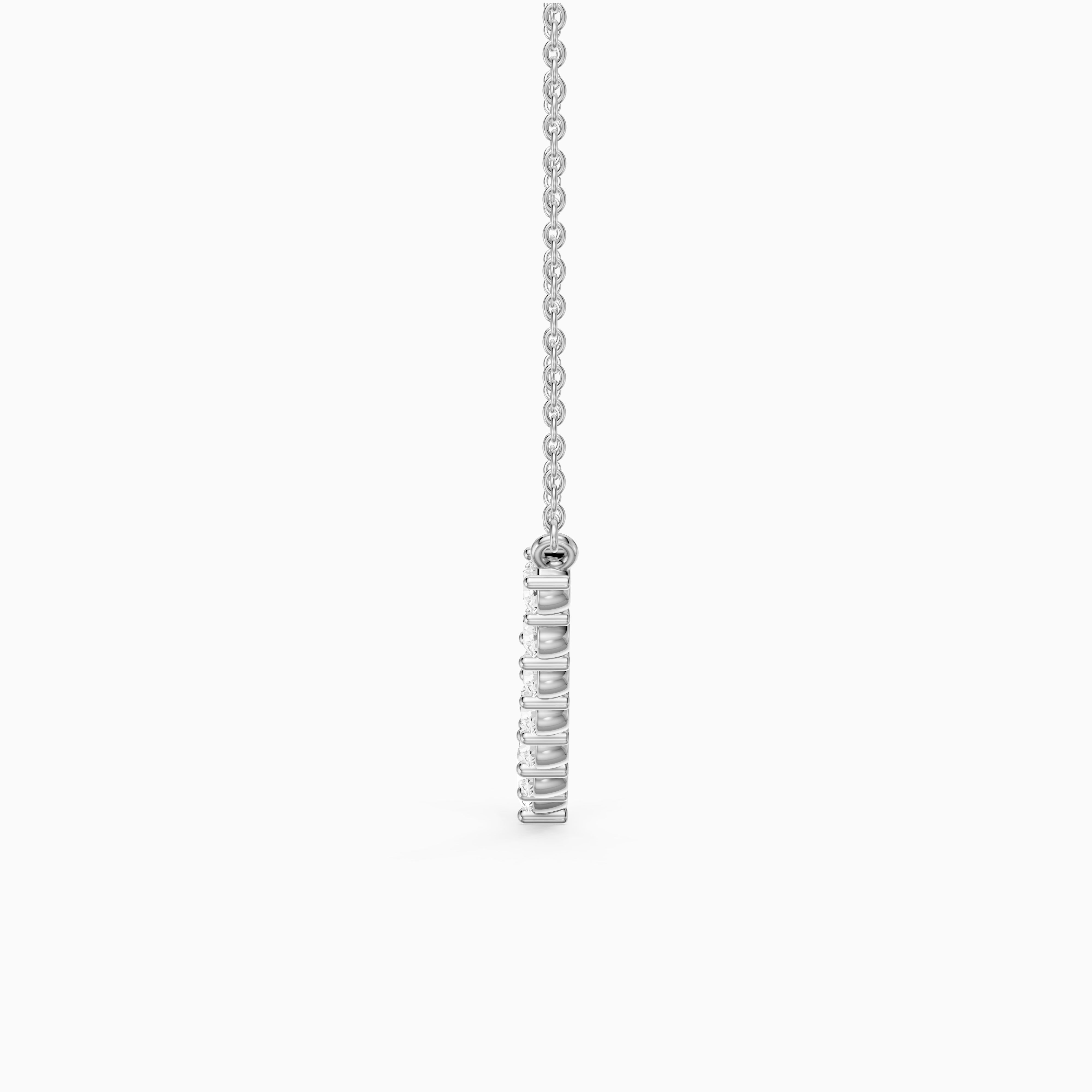 Drew Round Lab Grown Diamond Curve Necklace