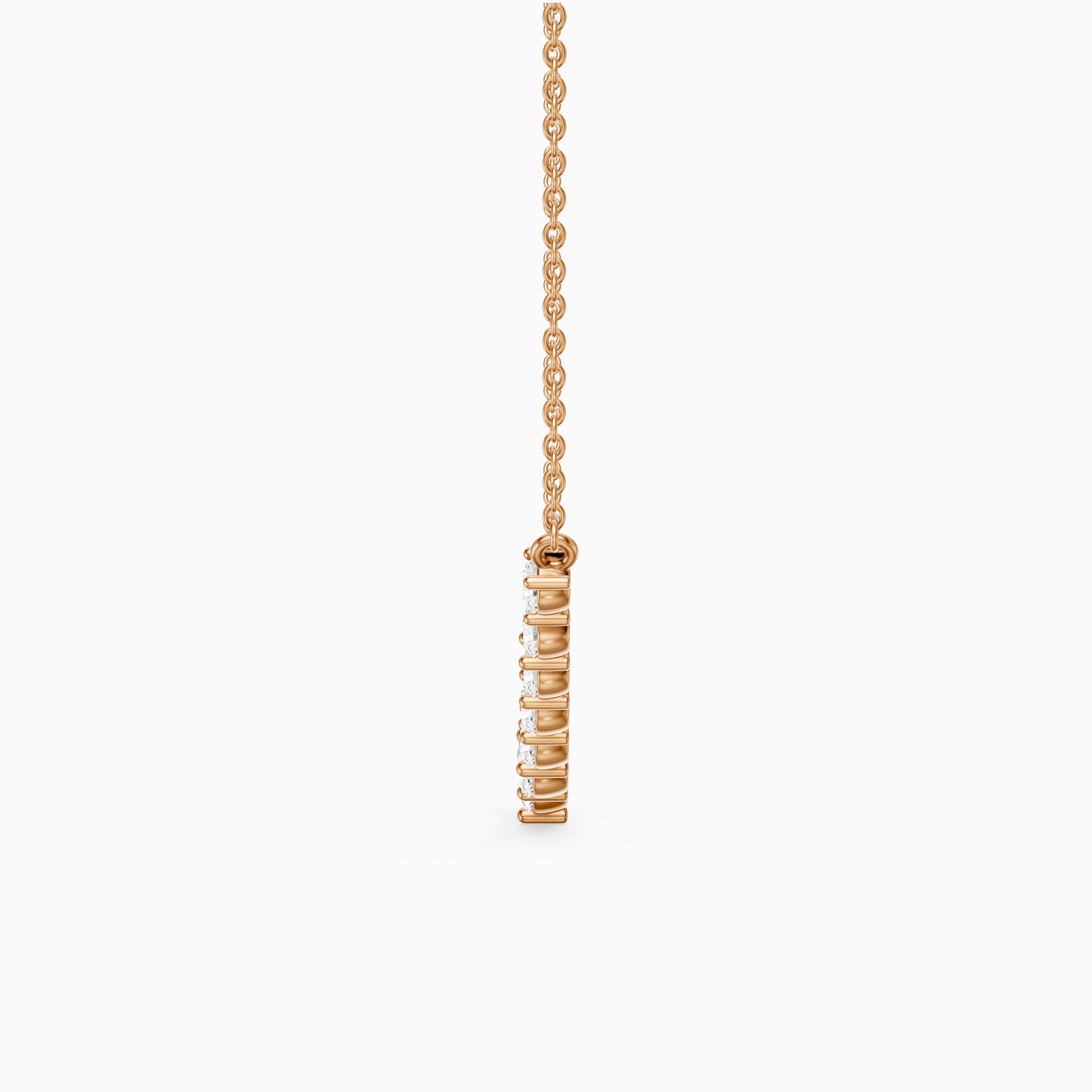 Drew Round Lab Grown Diamond Curve Necklace