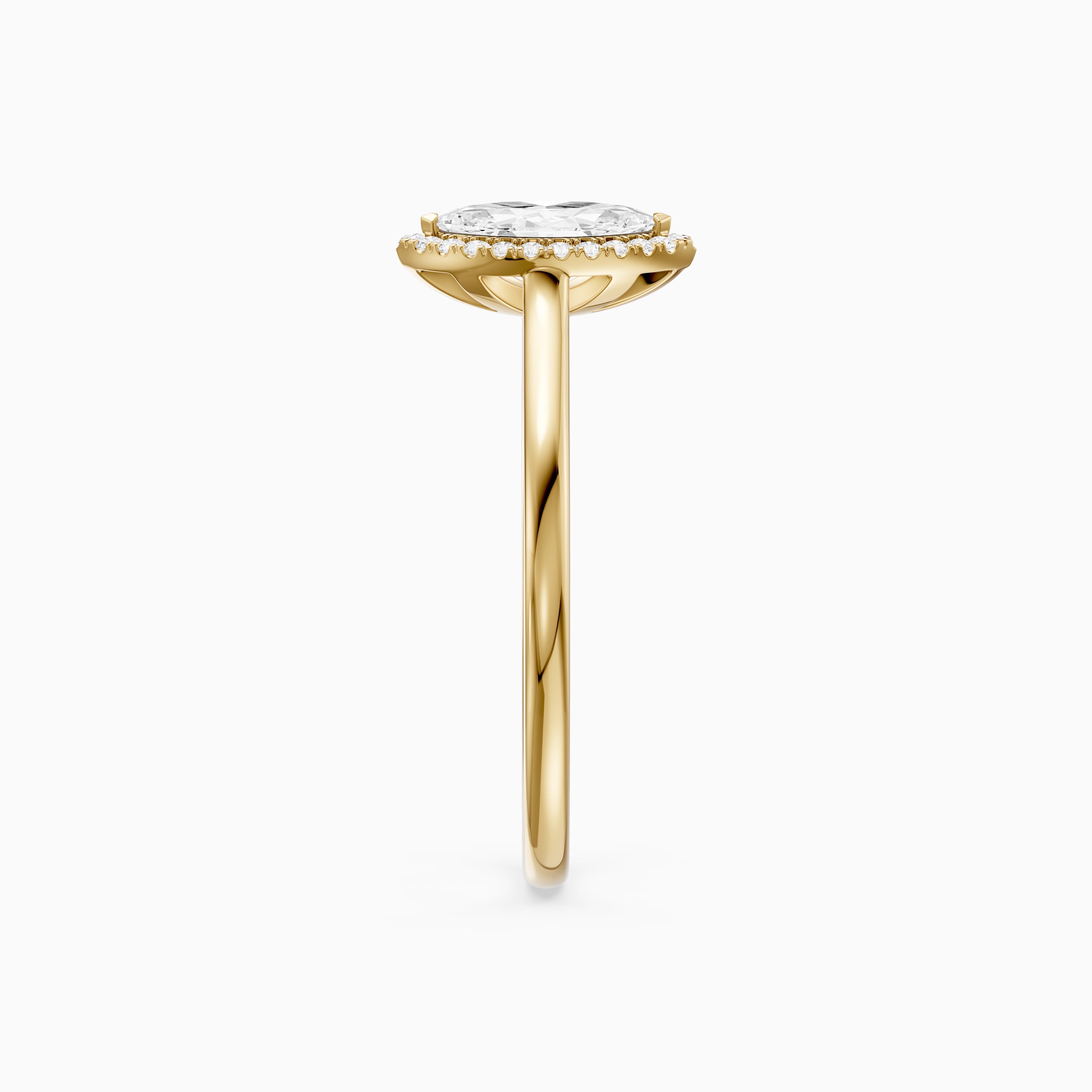 Trinity Marquise Cut Halo Cathedral Style Lab Grown Diamond Ring