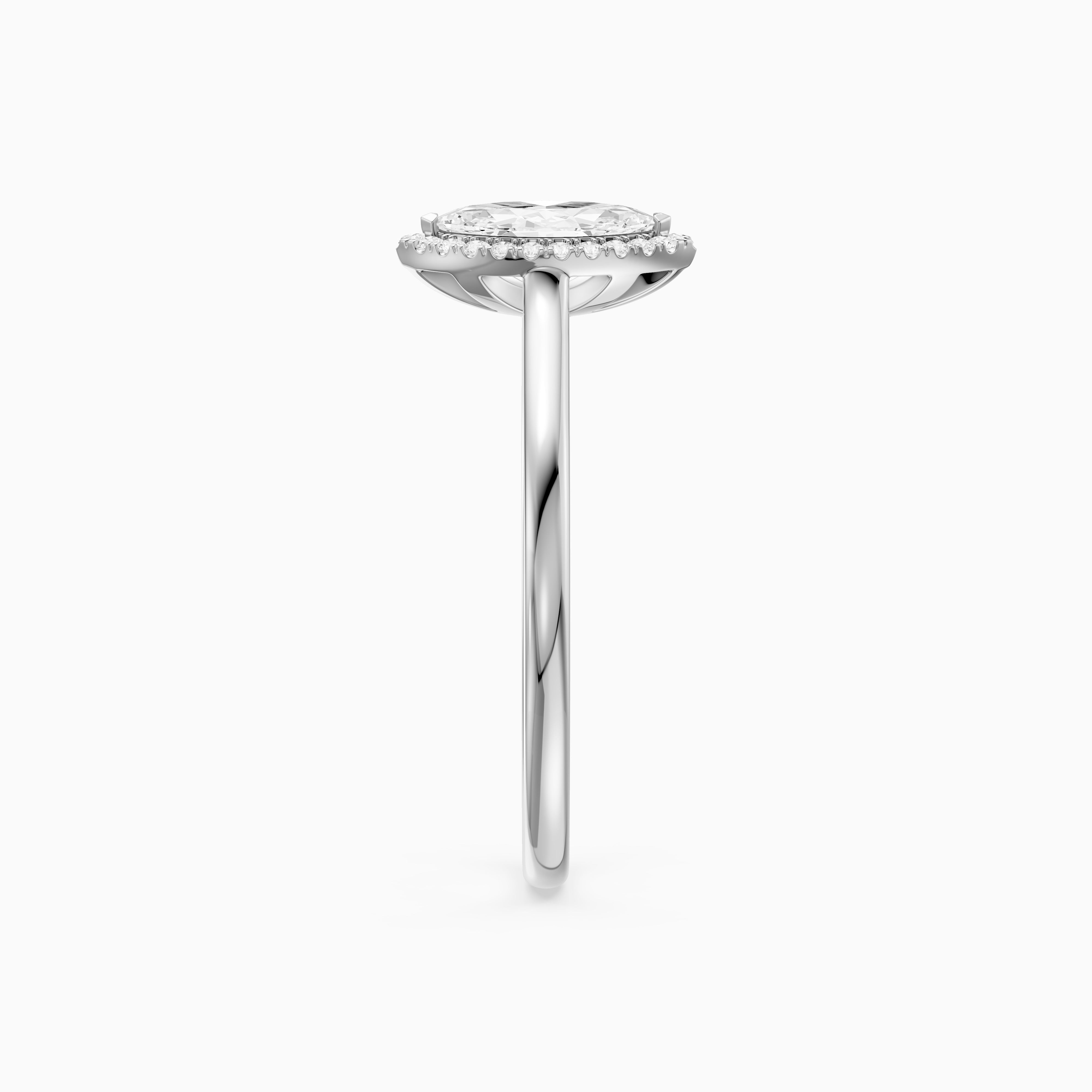 Trinity Marquise Cut Halo Cathedral Style Lab Grown Diamond Ring