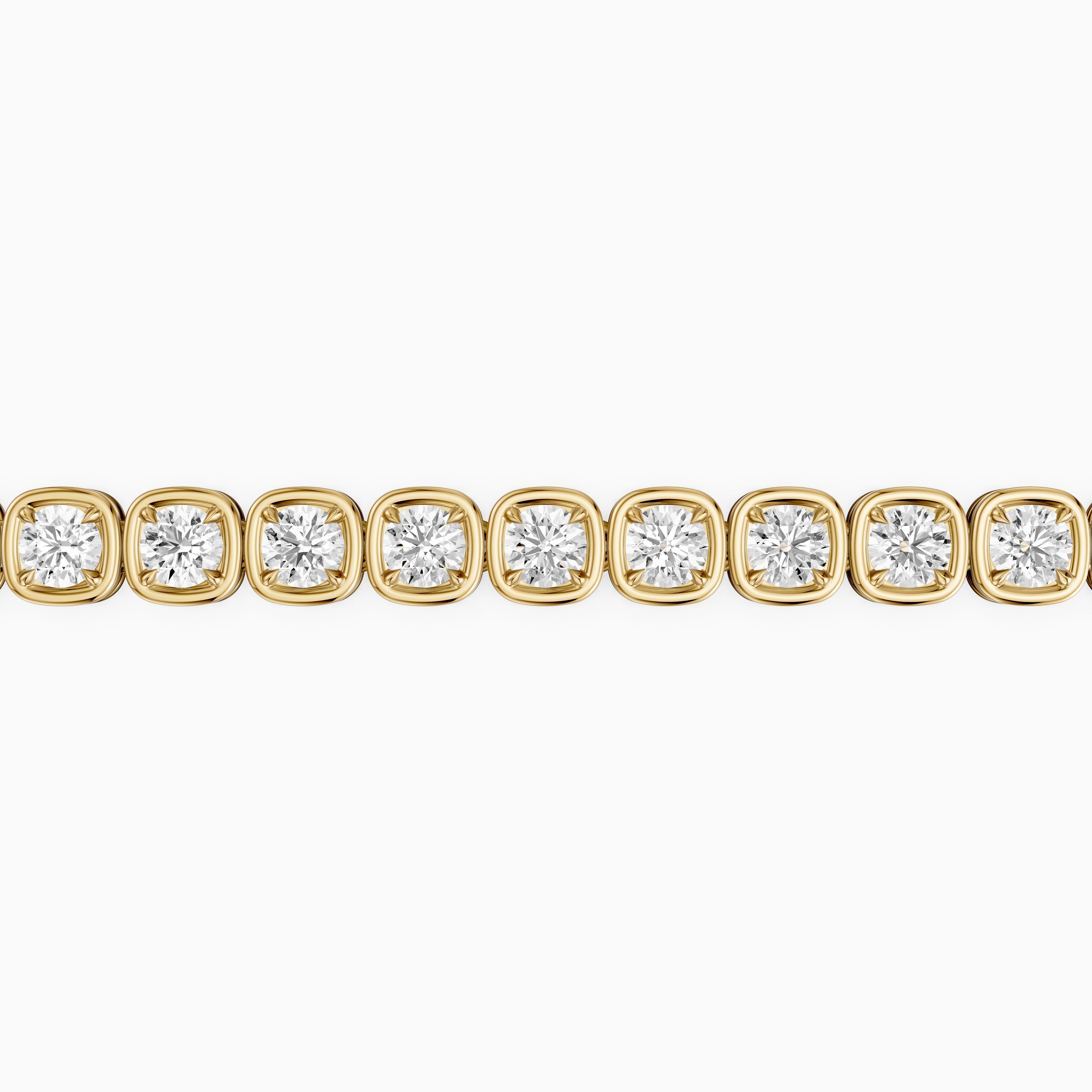 Cherine Round Lab Grown Diamond Bezel with Prong Tennis Bracelet
