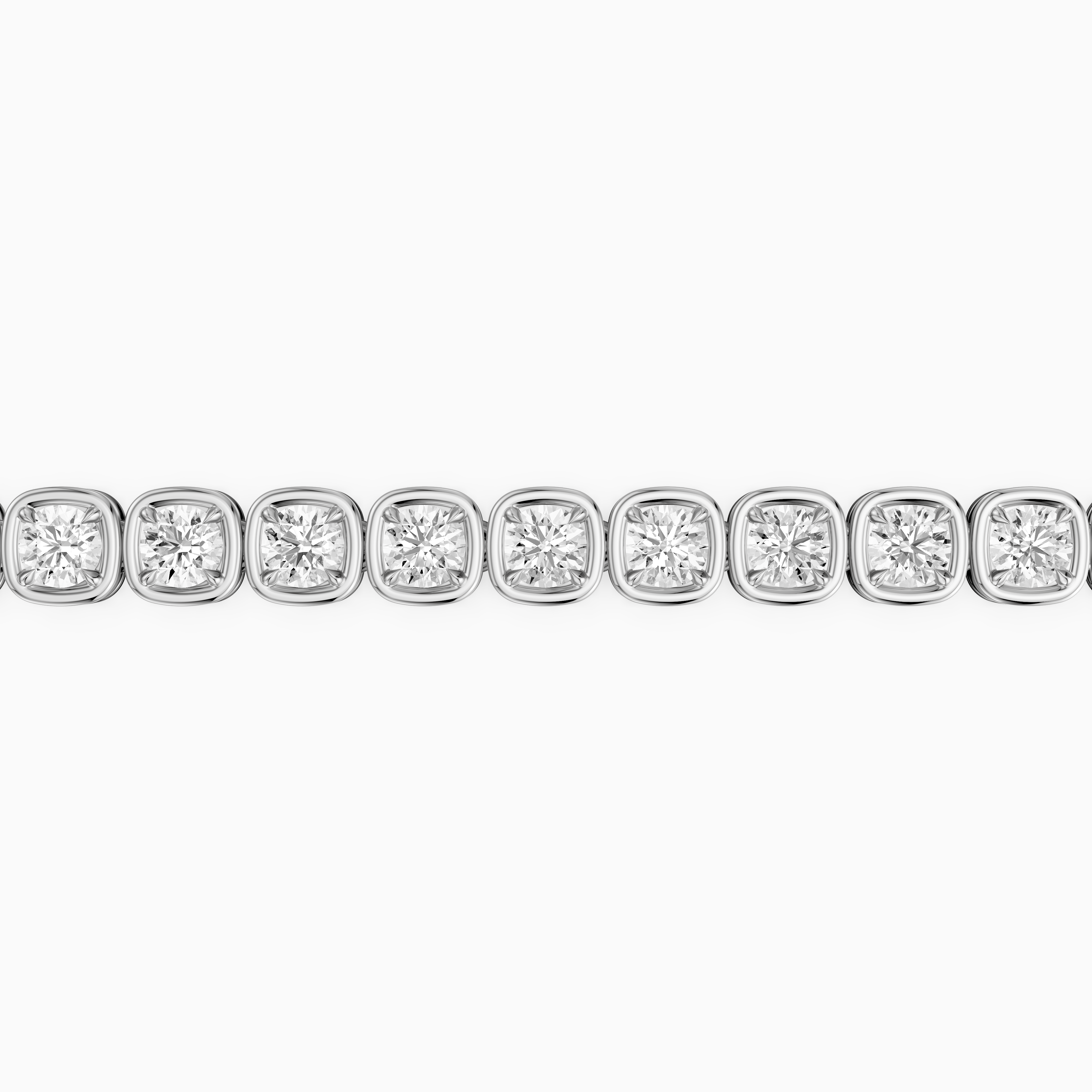 Cherine Round Lab Grown Diamond Bezel with Prong Tennis Bracelet
