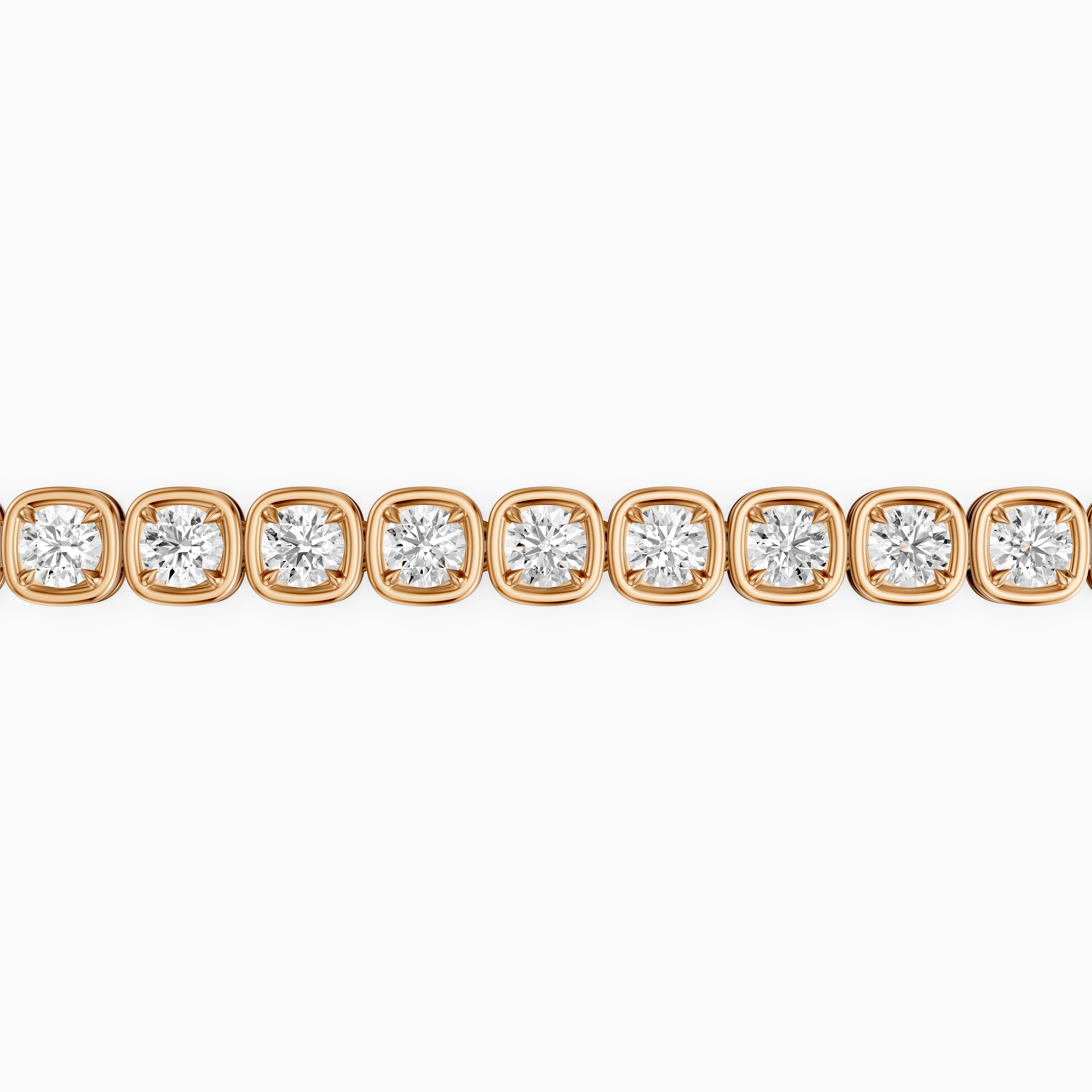 Cherine Round Lab Grown Diamond Bezel with Prong Tennis Bracelet