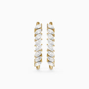 Luca Marquise Cut Lab Grown Diamond Vine Hoop Earrings