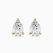 Saoirse Pear Cut Lab Grown Diamond Classic Basket Stud Earrings