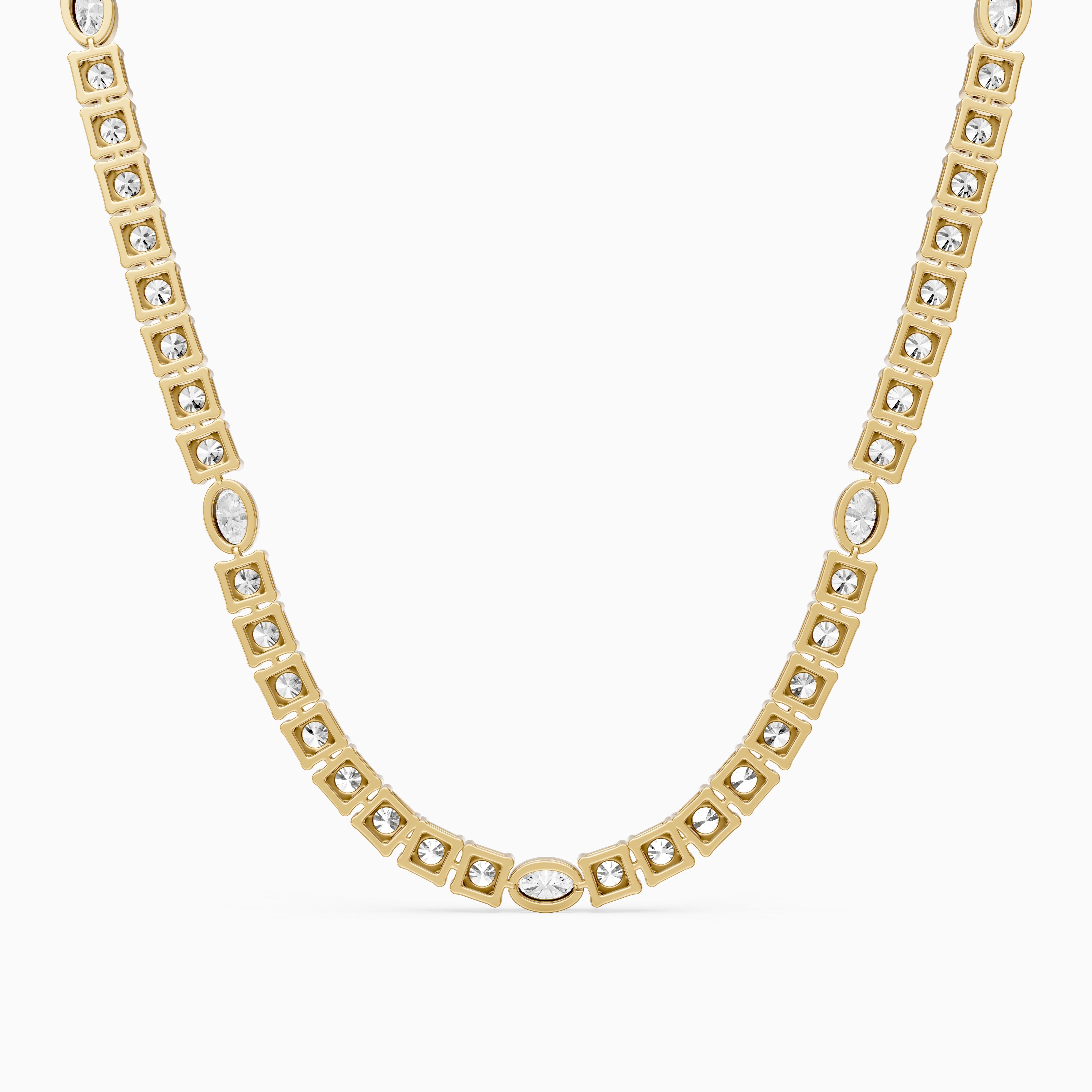 Juniper Oval Lab Grown Diamond Station Tennis Necklace