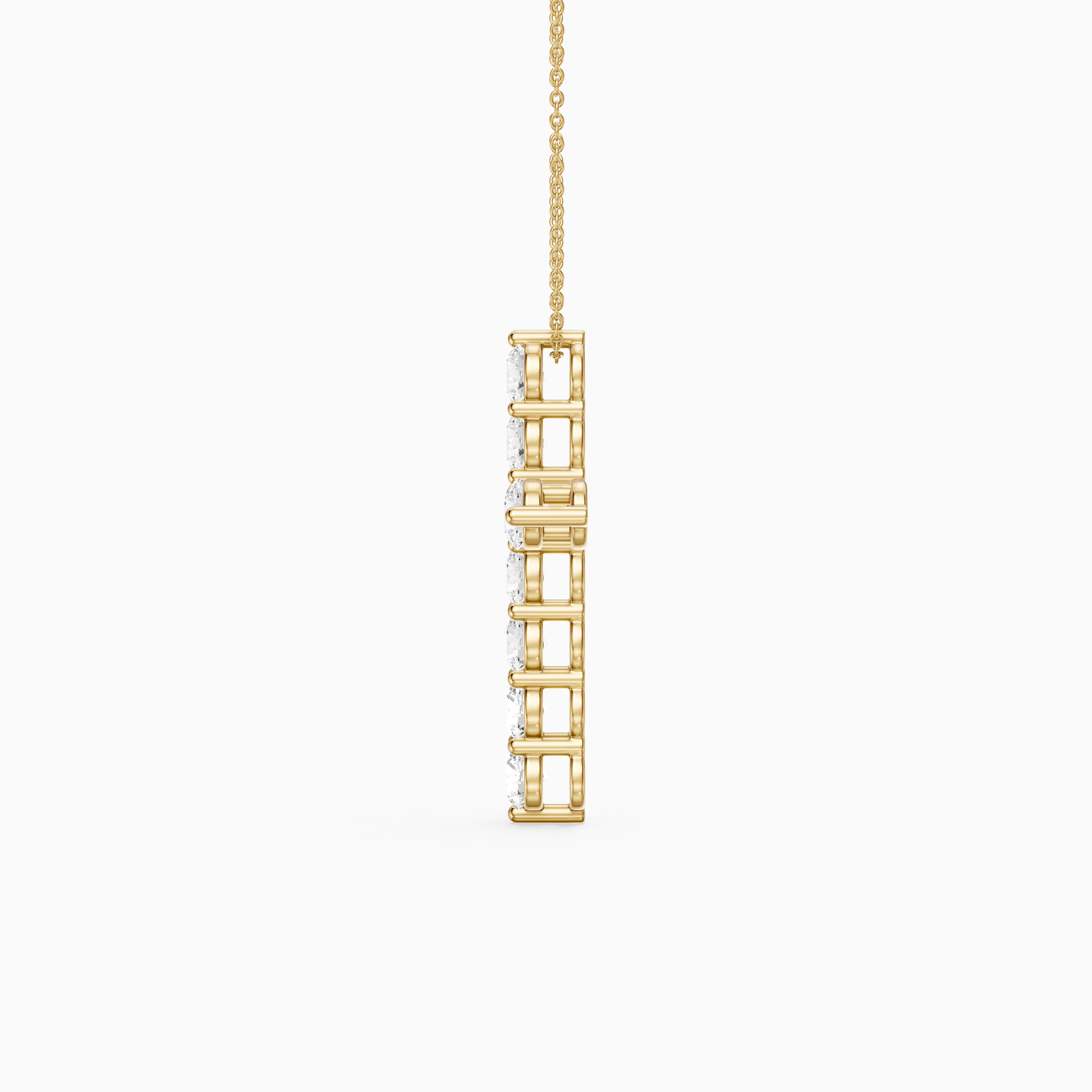 Demi Round Lab Diamond Cross Pendant