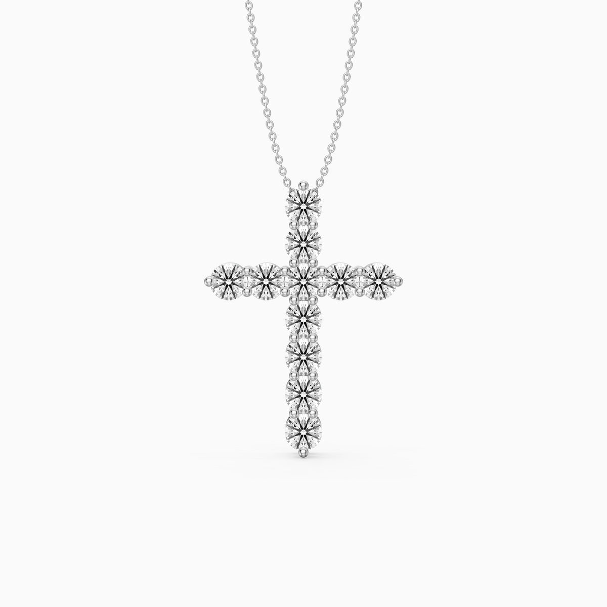 Demi Round Lab Diamond Cross Pendant