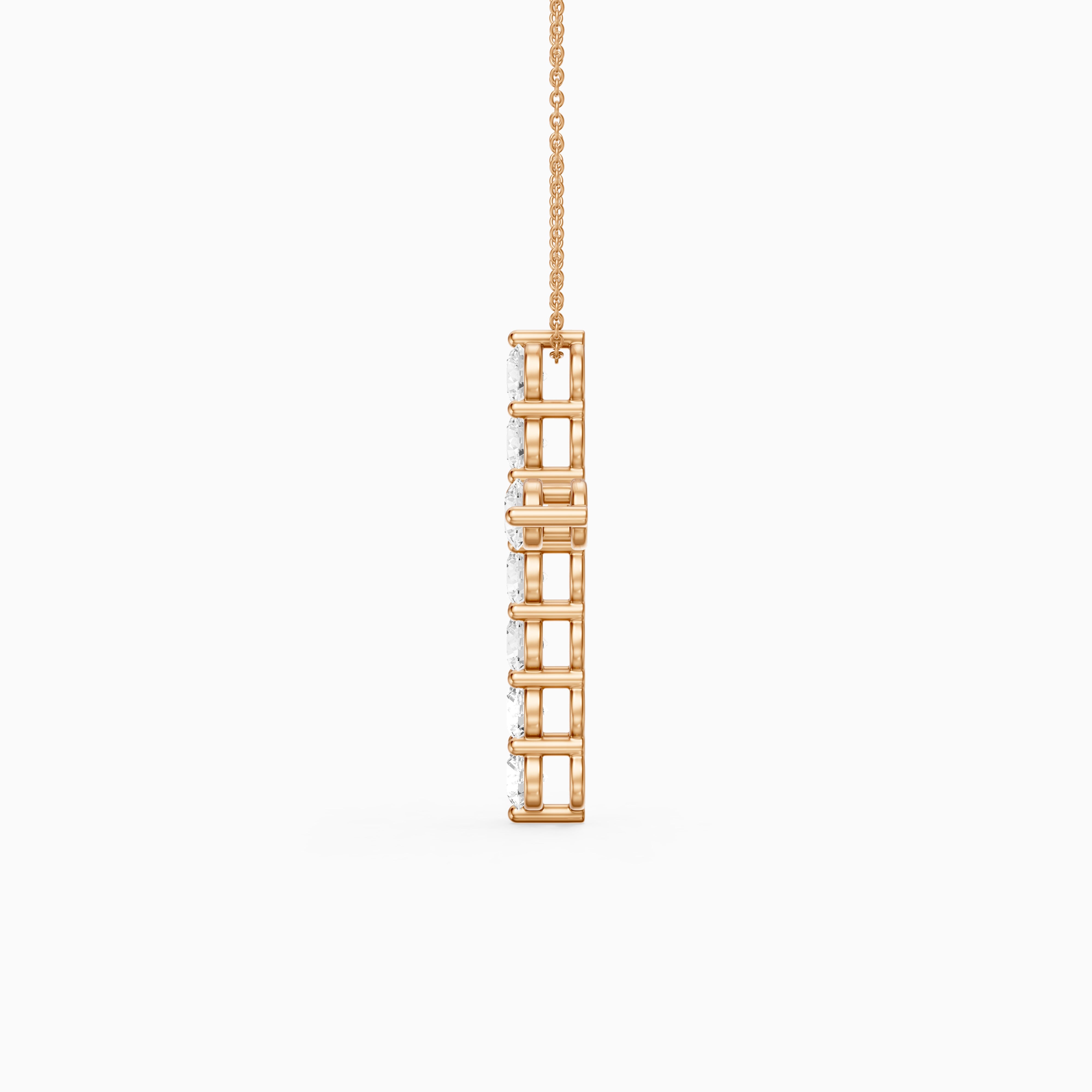 Demi Round Lab Diamond Cross Pendant