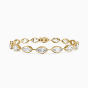 Alinn Marquise Cut Lab Grown Diamond  Bezel Set Tennis Bracelet