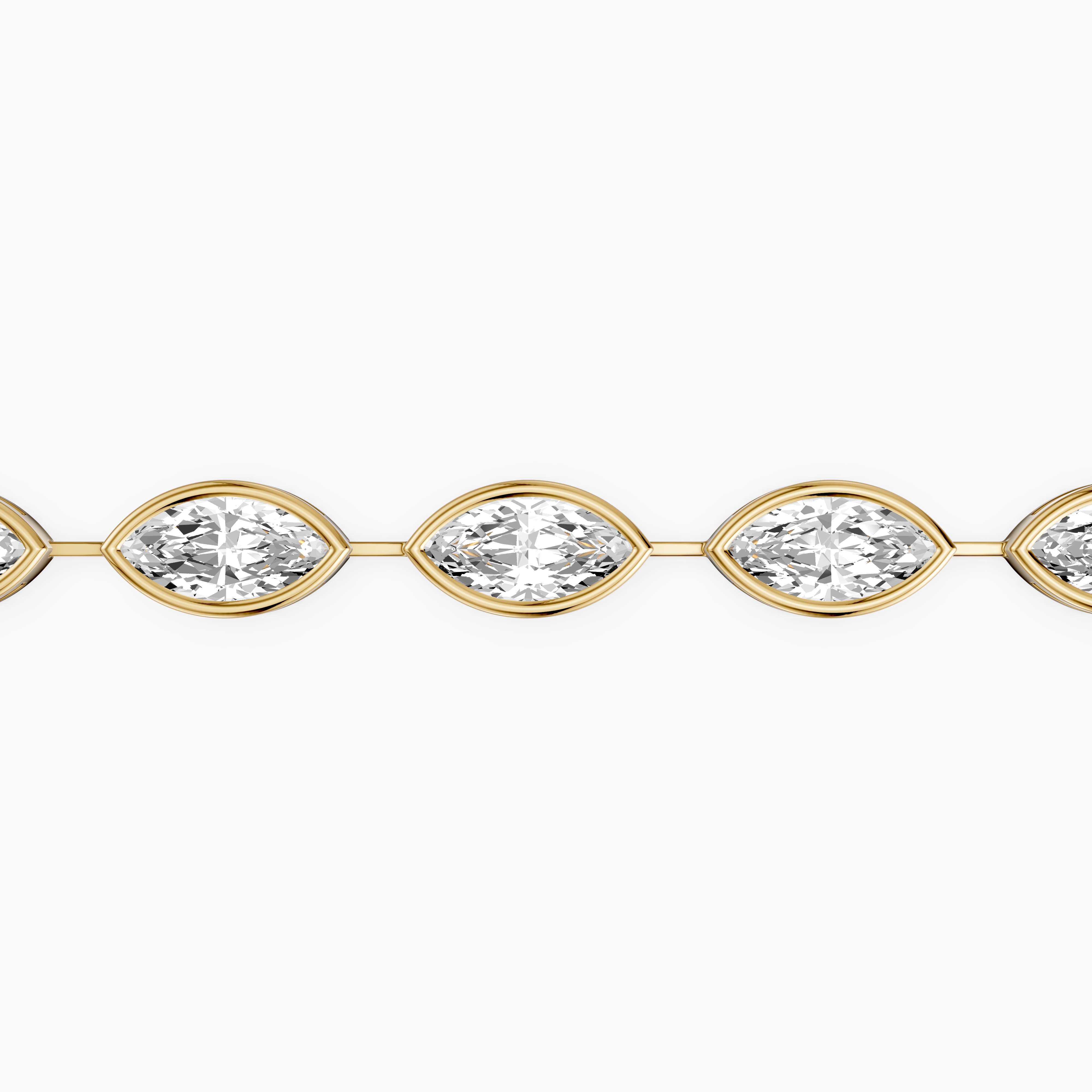 Alinn Marquise Cut Lab Grown Diamond  Bezel Set Tennis Bracelet