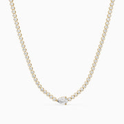 Laney Pear Lab Grown Diamond Single Station Tennis Necklace