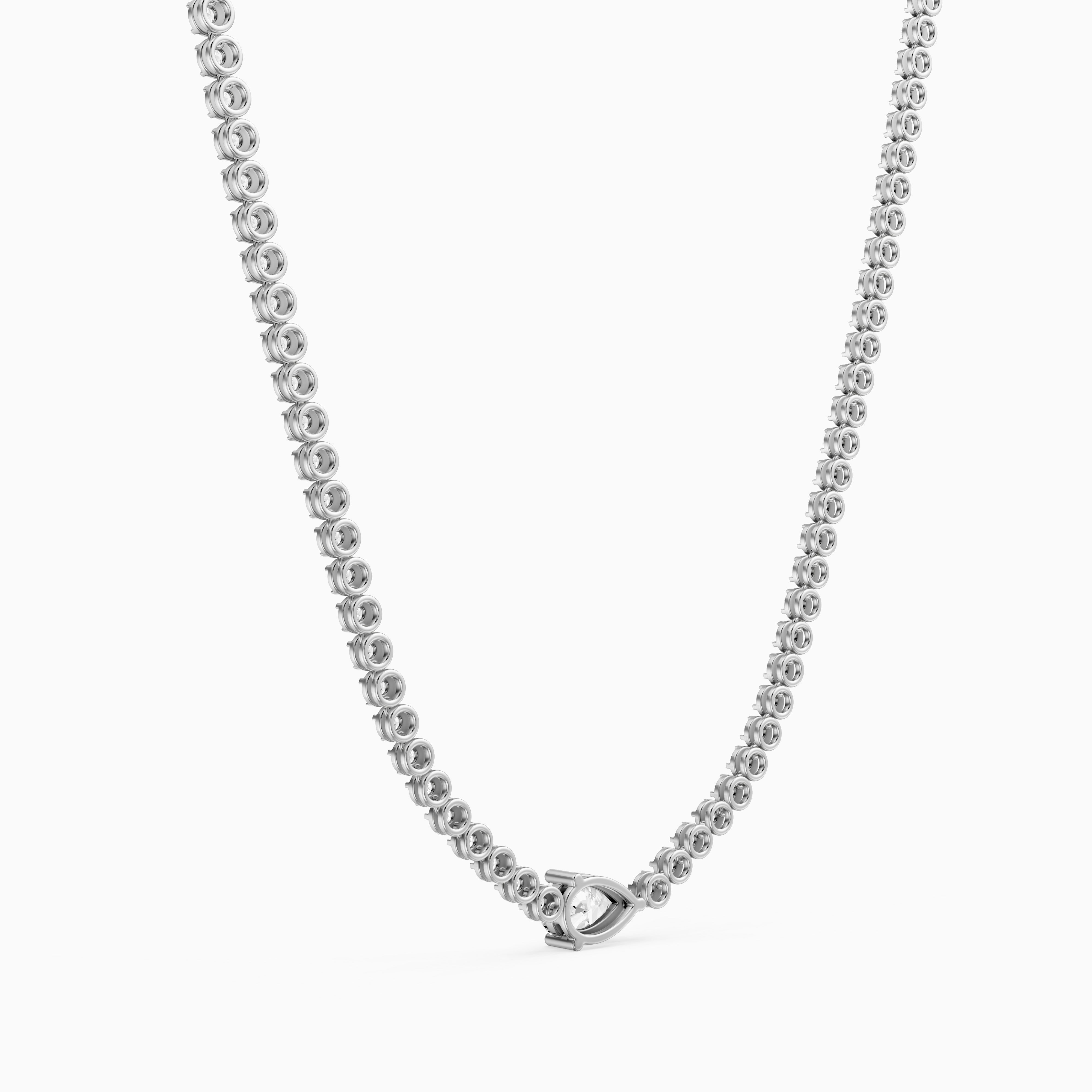 Laney Pear Lab Grown Diamond Single Station Tennis Necklace
