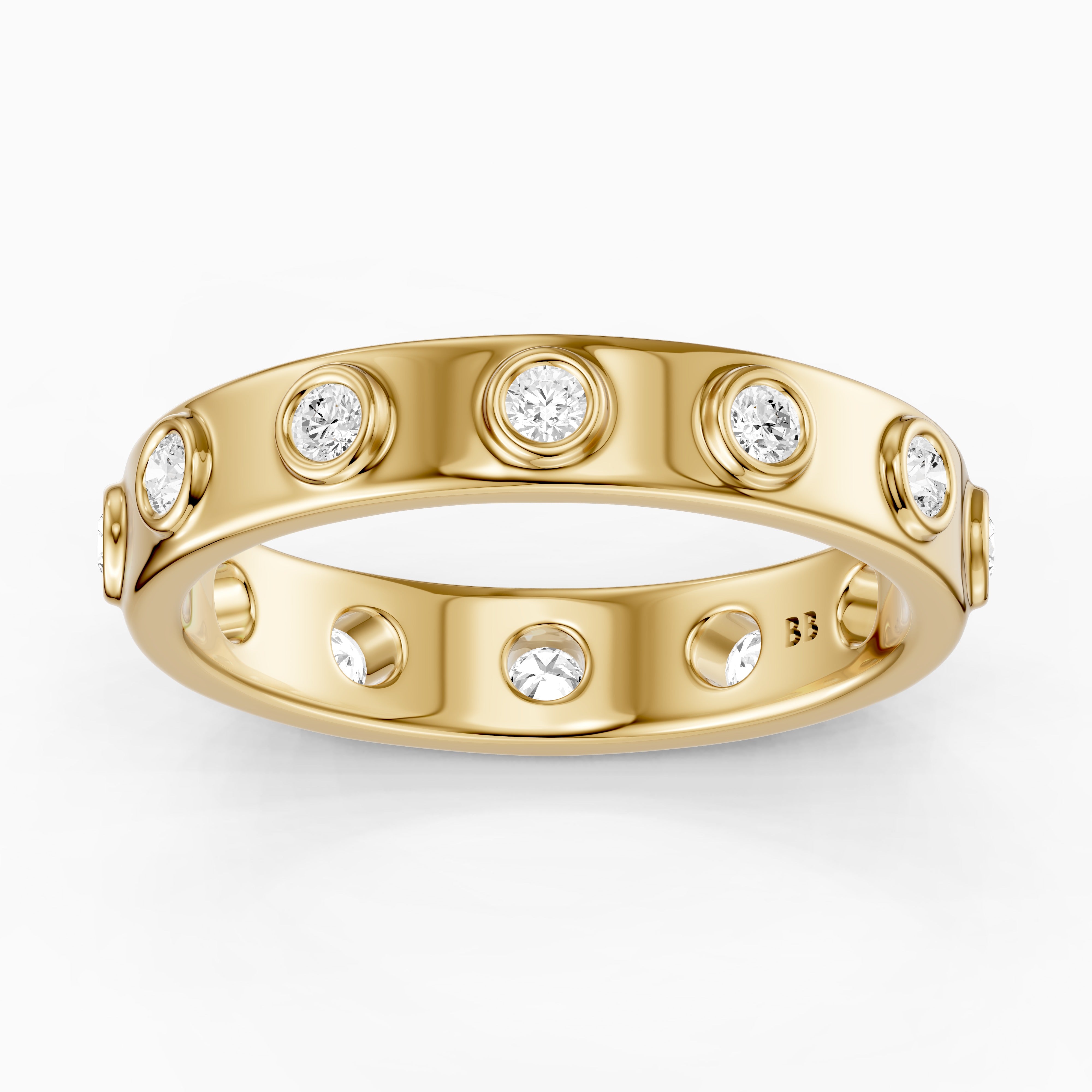 Orla Round Cut Lab Diamond Flush Set Eternity Band