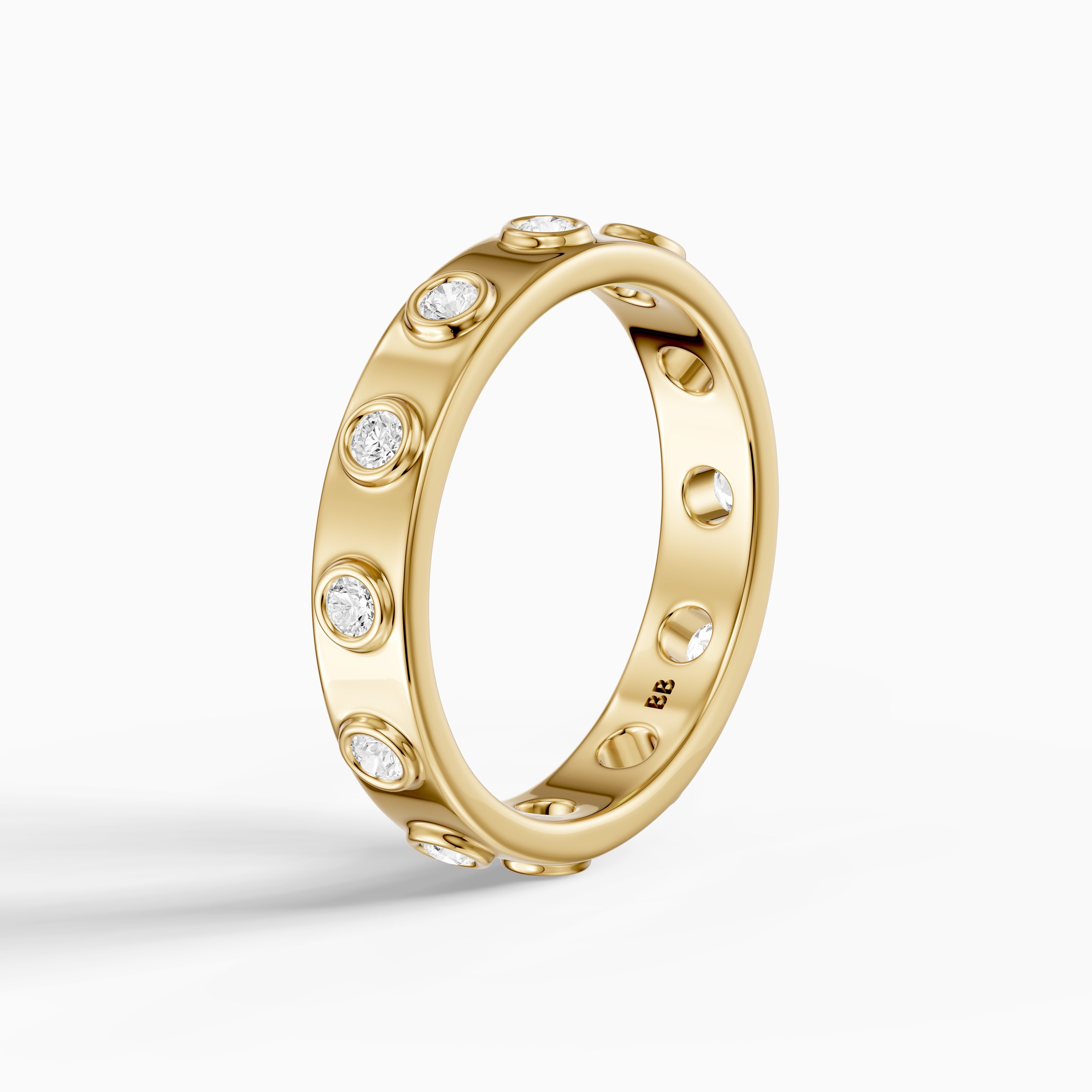 Orla Round Cut Lab Diamond Flush Set Eternity Band