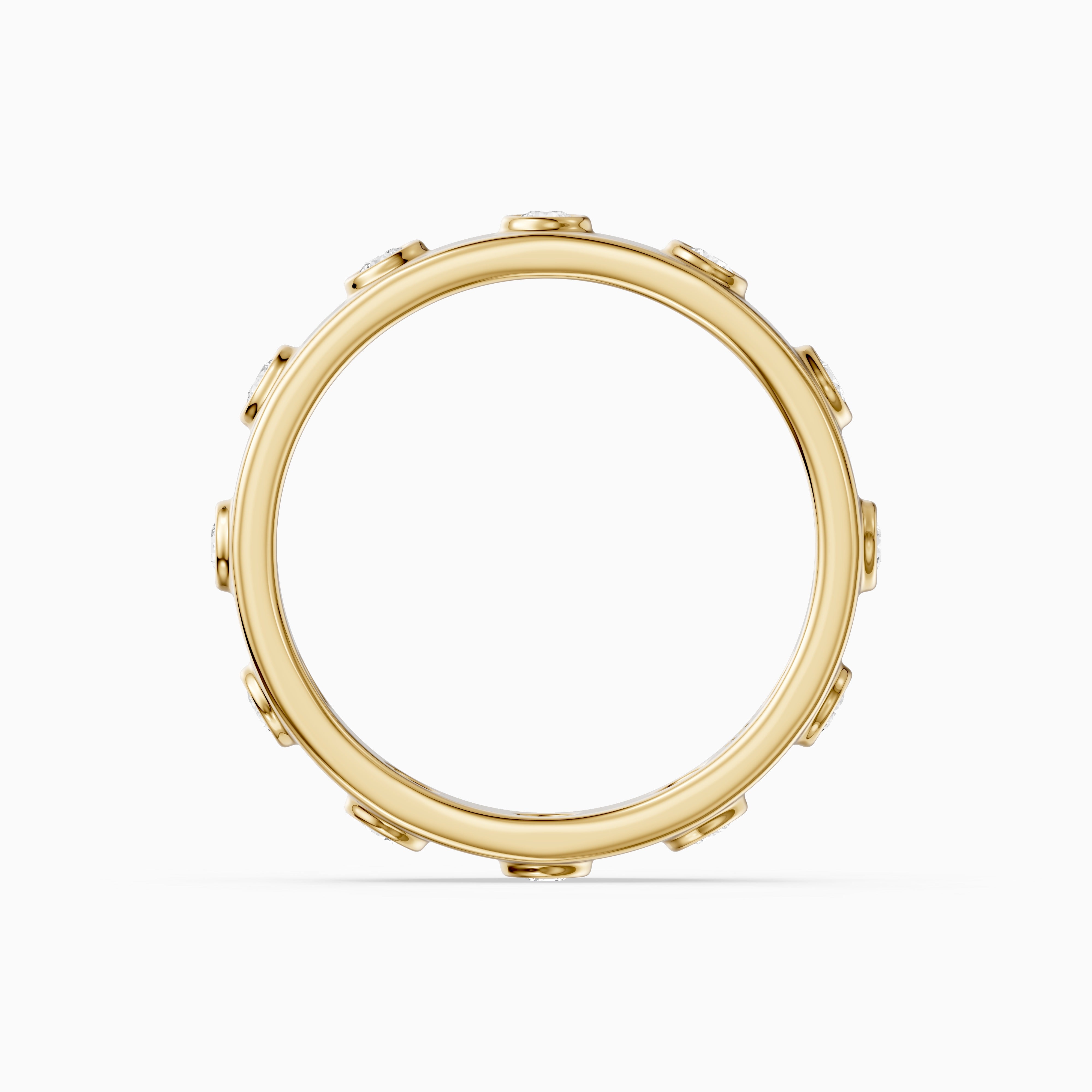 Orla Round Cut Lab Diamond Flush Set Eternity Band