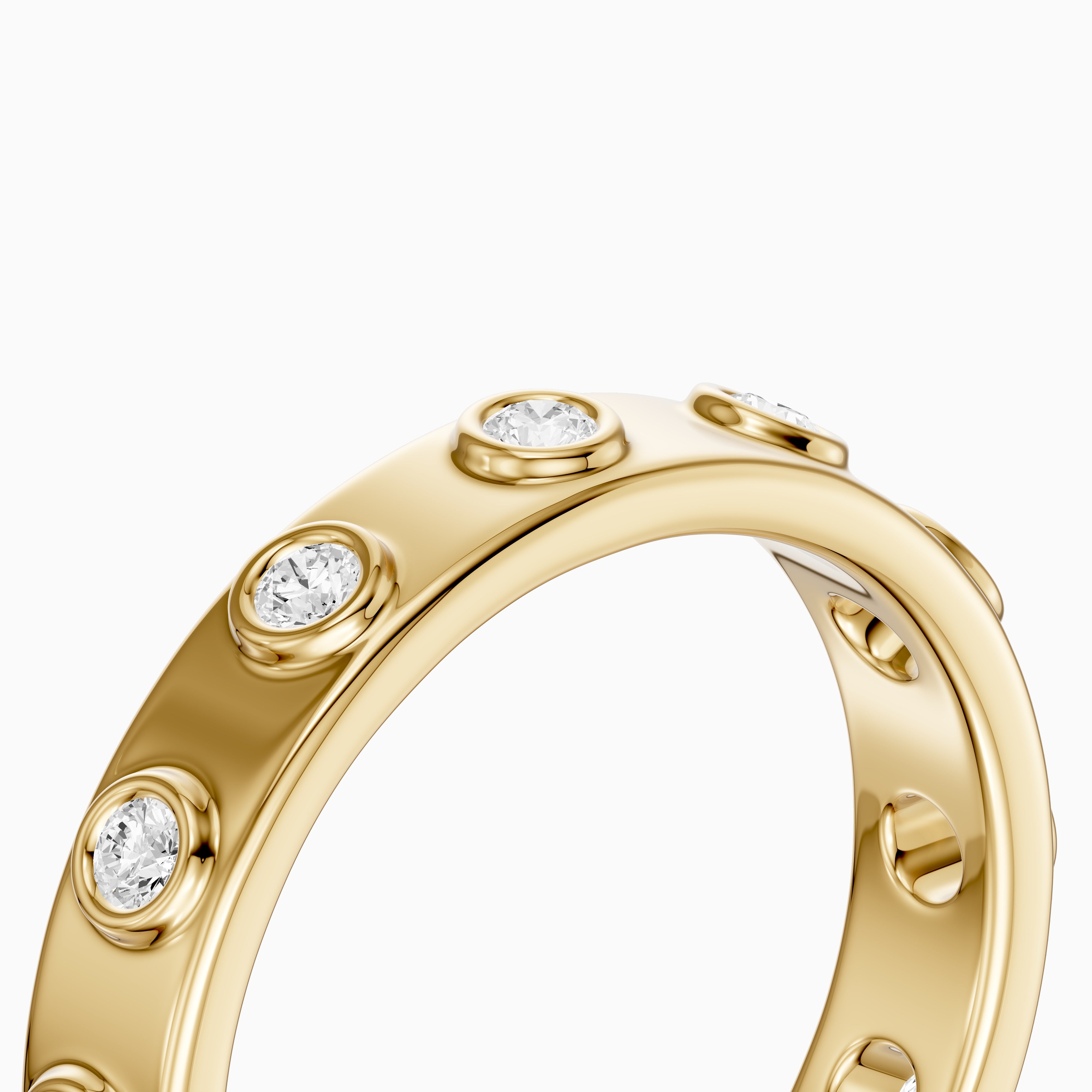 Orla Round Cut Lab Diamond Flush Set Eternity Band