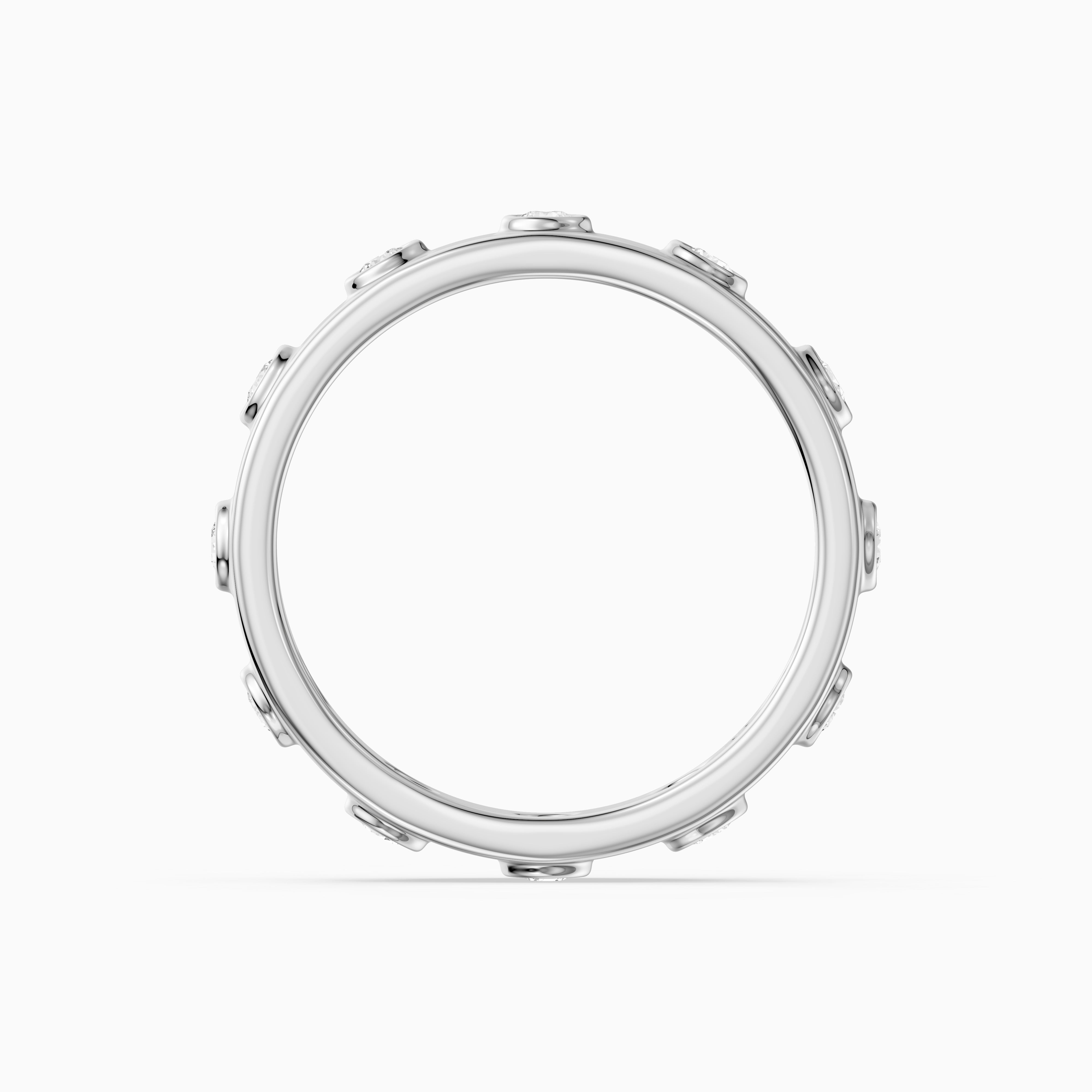 Orla Round Cut Lab Diamond Flush Set Eternity Band