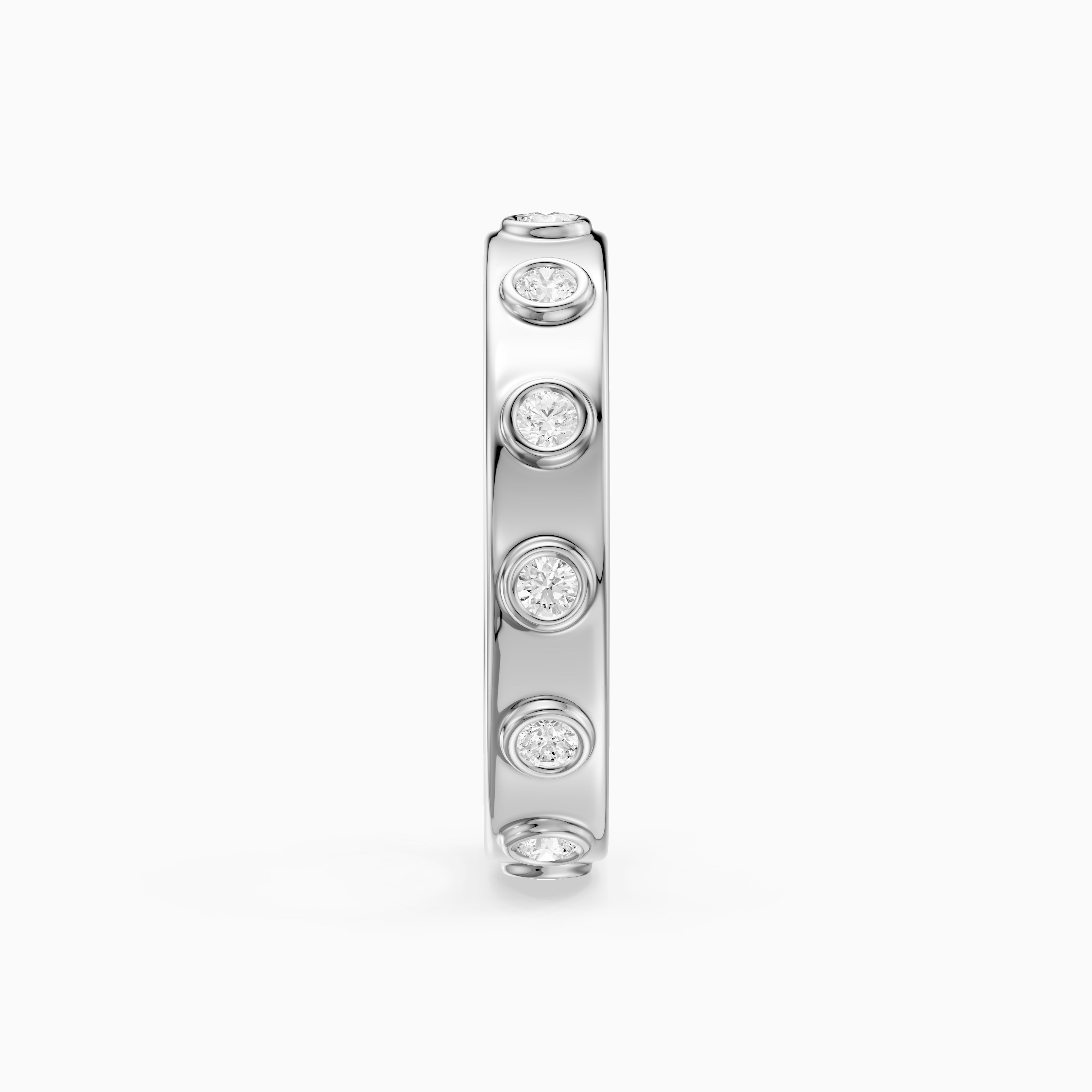 Orla Round Cut Lab Diamond Flush Set Eternity Band