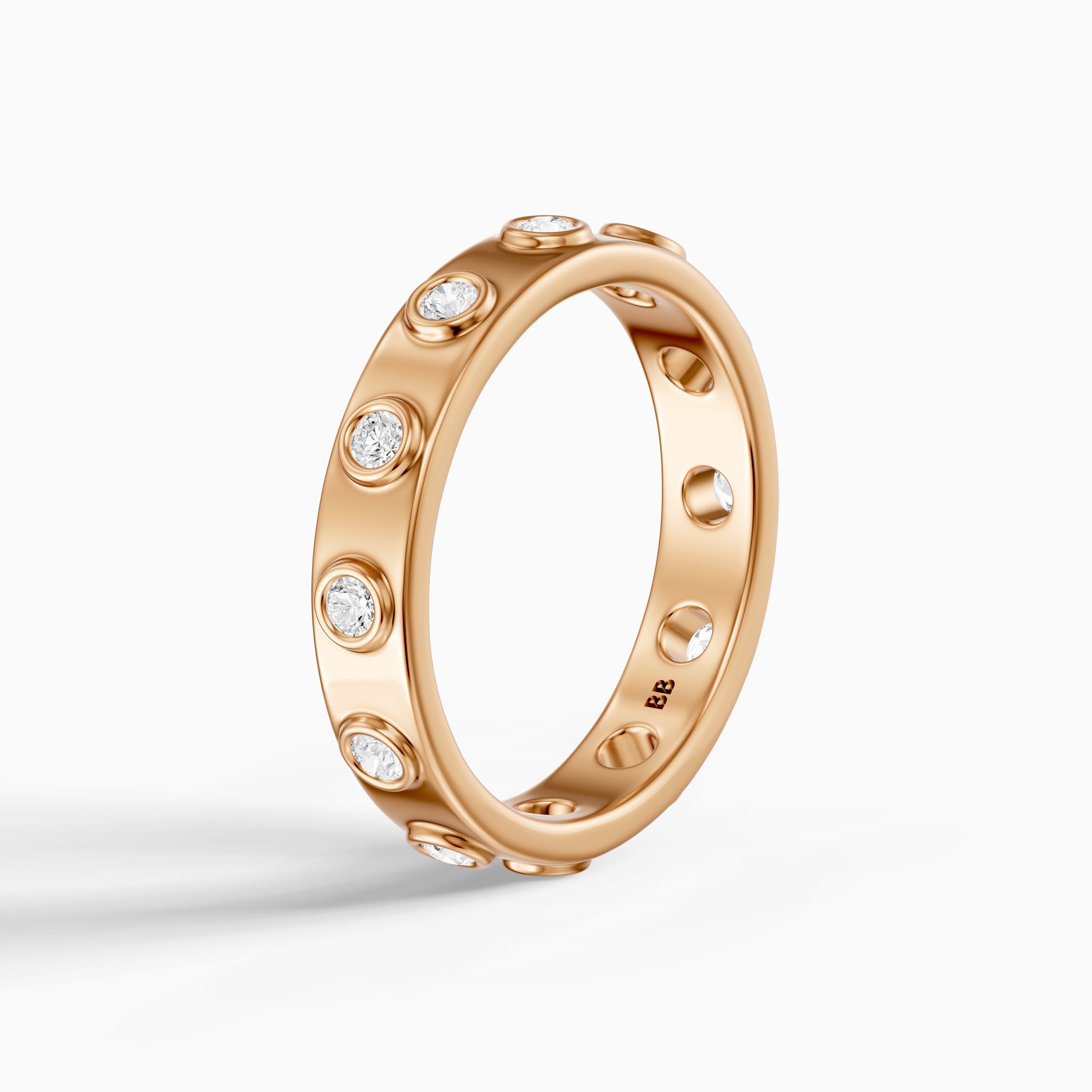 Orla Round Cut Lab Diamond Flush Set Eternity Band