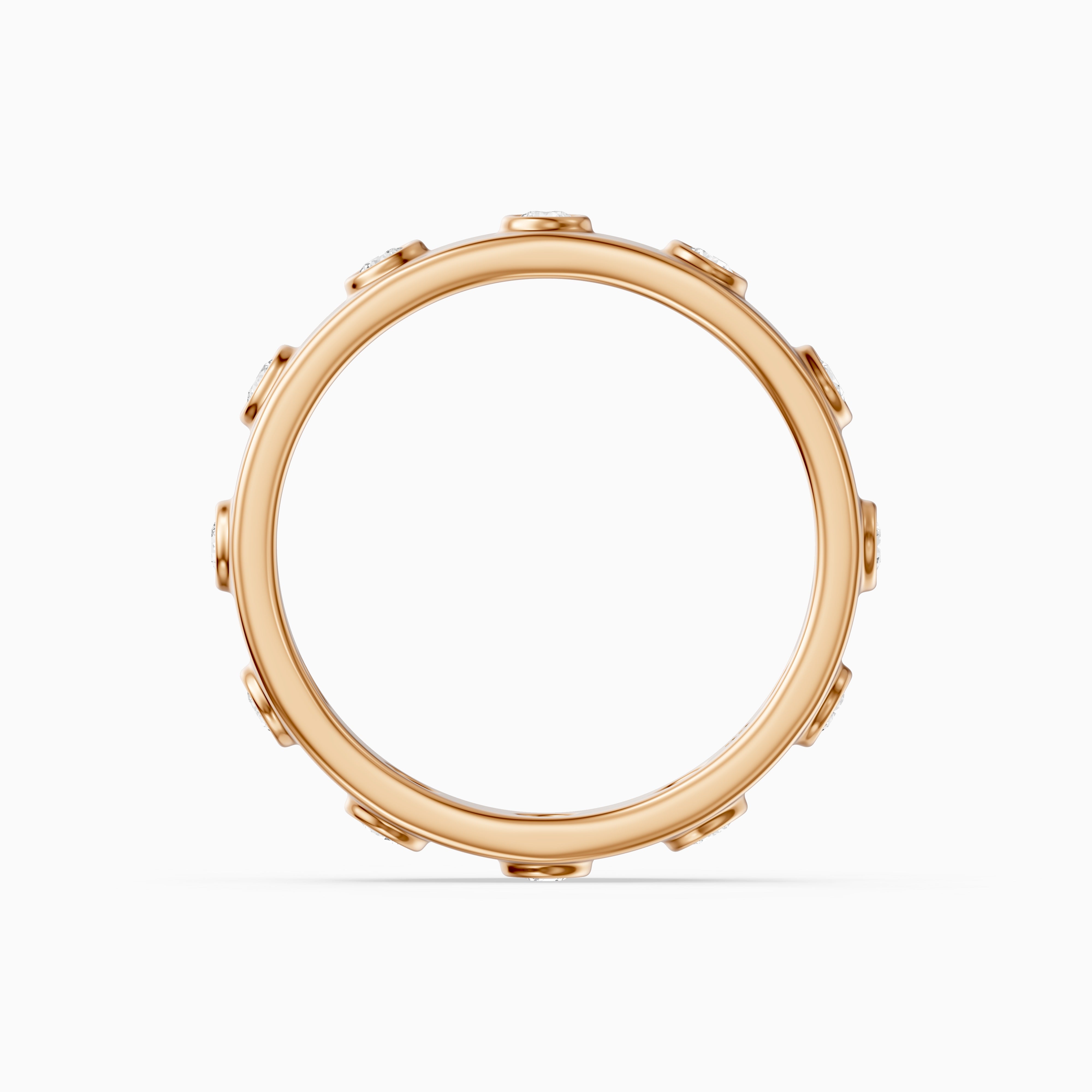 Orla Round Cut Lab Diamond Flush Set Eternity Band