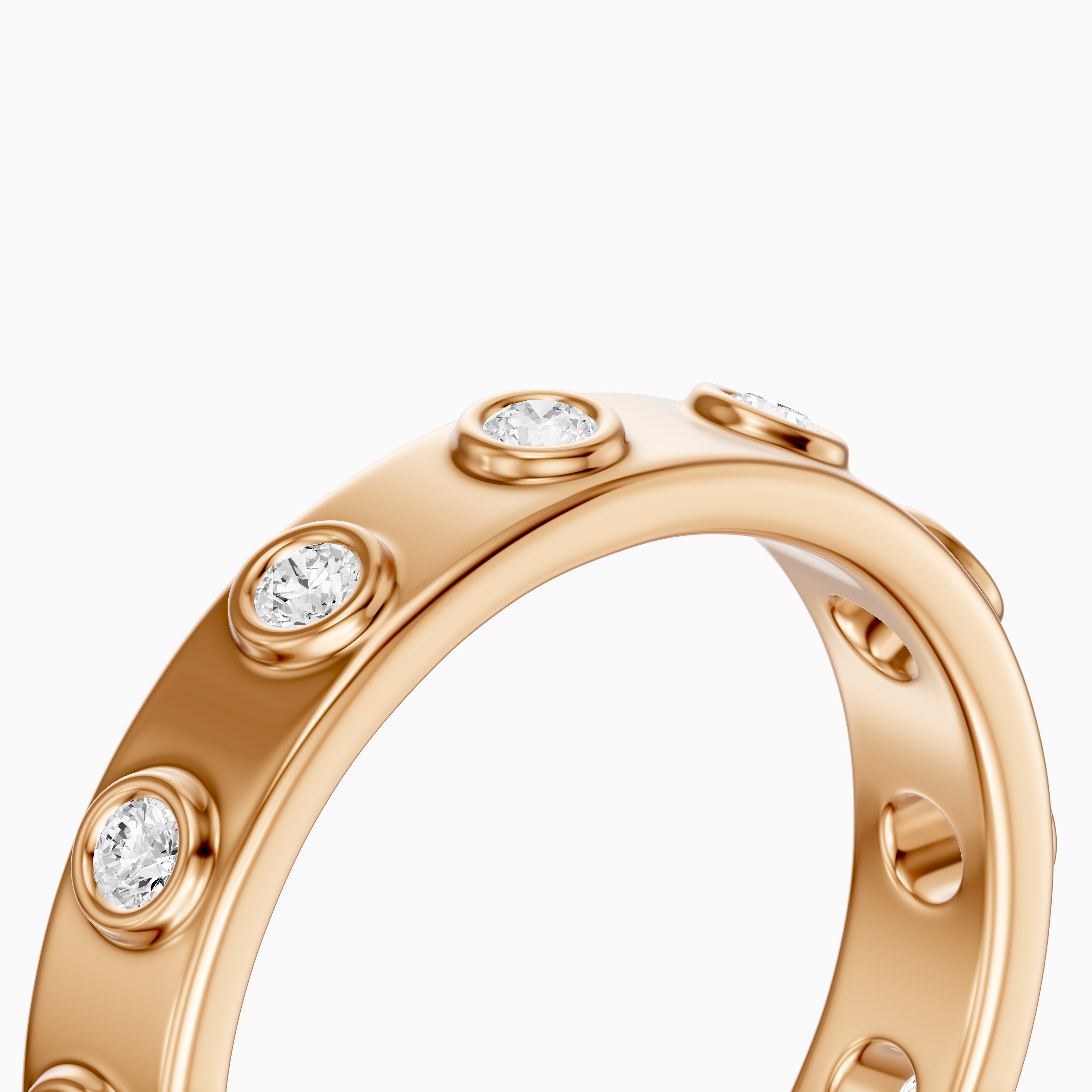 Orla Round Cut Lab Diamond Flush Set Eternity Band