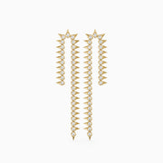 Goldie Round Cut Lab Grown Diamond Spike Dangle Earrings