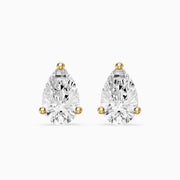 Eirlys Pear Cut Lab Grown Diamond Teardrop Solitaire Earrings
