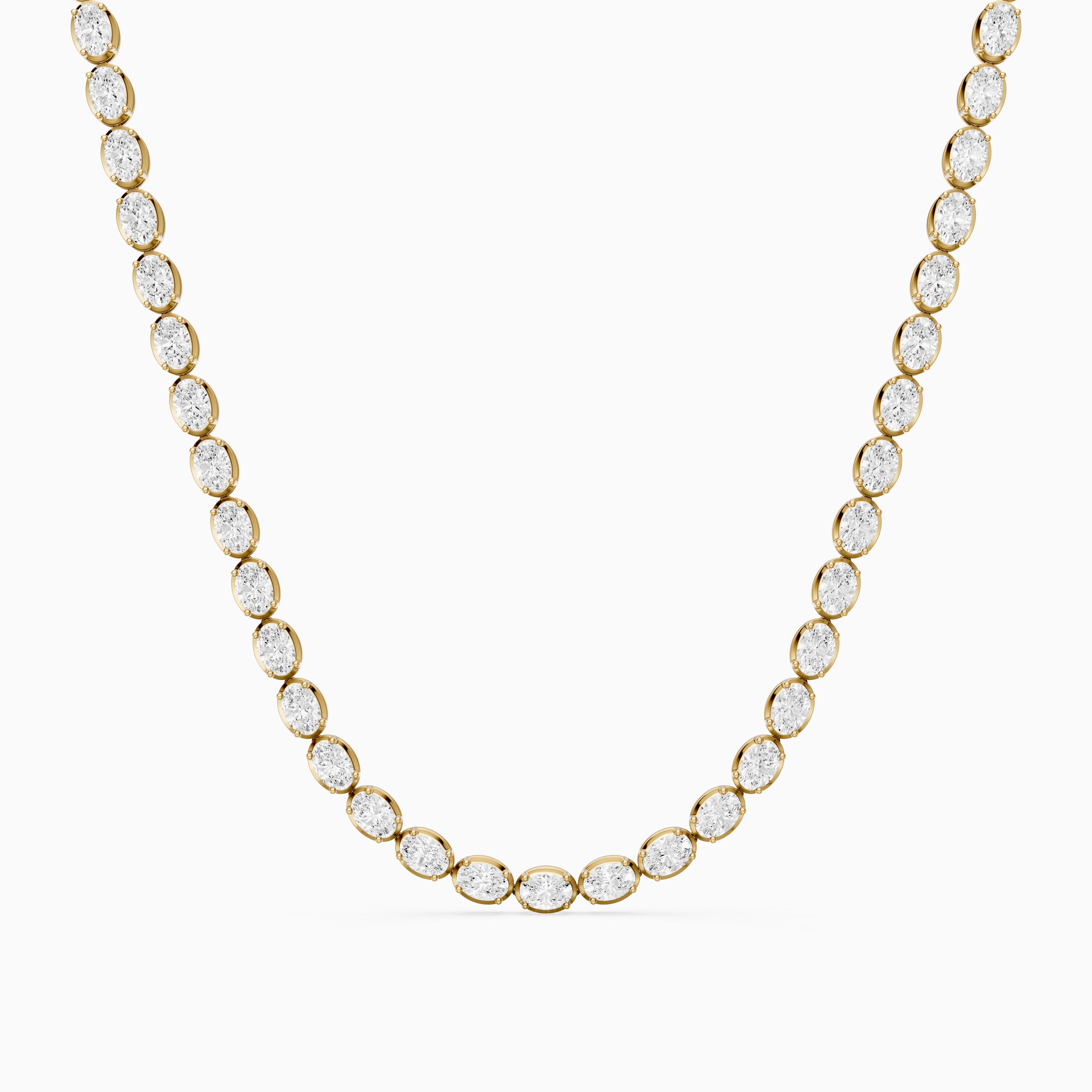 Layla Oval Lab Grown Diamond East West Tennis Necklace