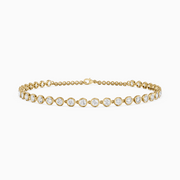 Martine Round Lab Grown Diamond Bezel Set Tennis Bracelet