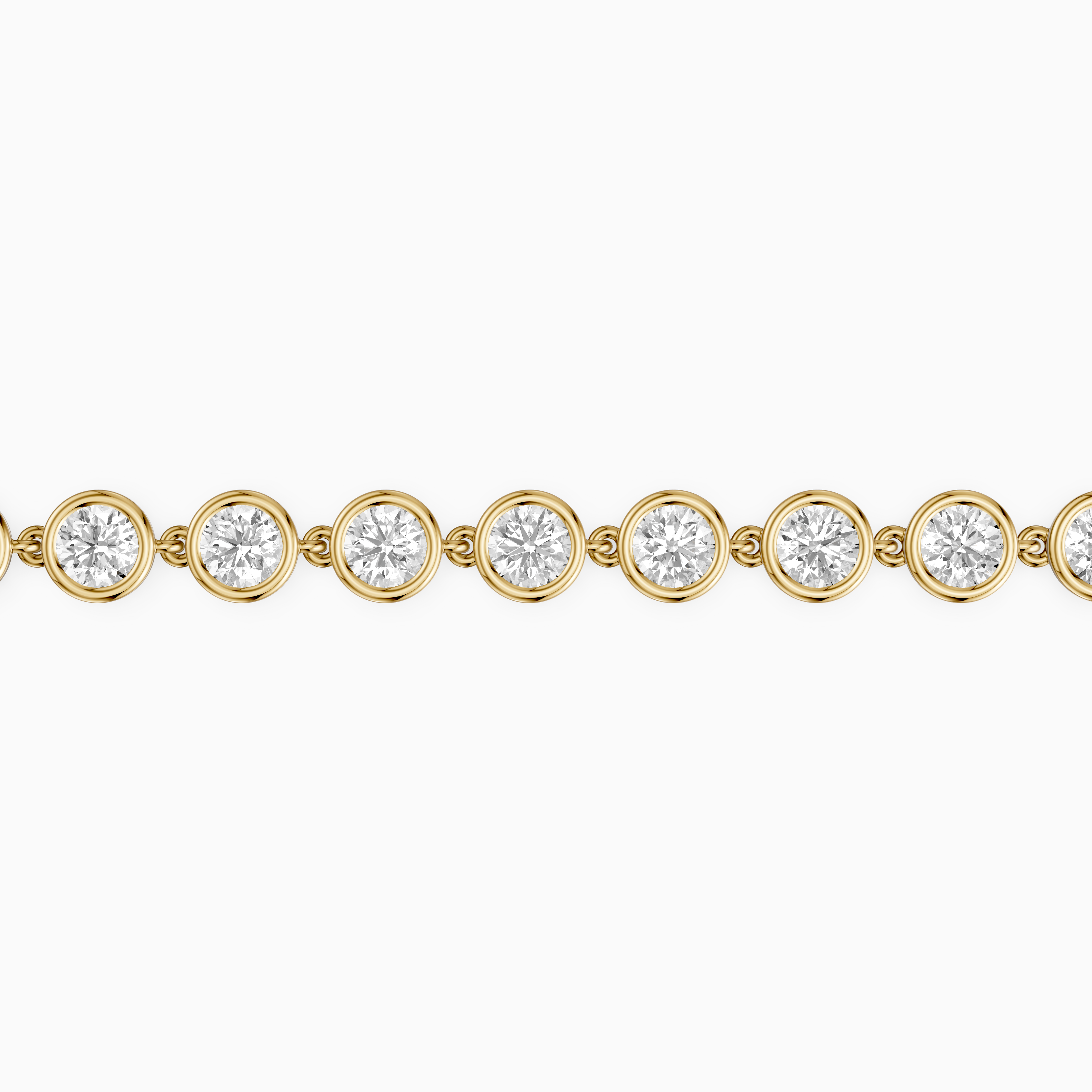 Martine Round Lab Grown Diamond Bezel Set Tennis Bracelet