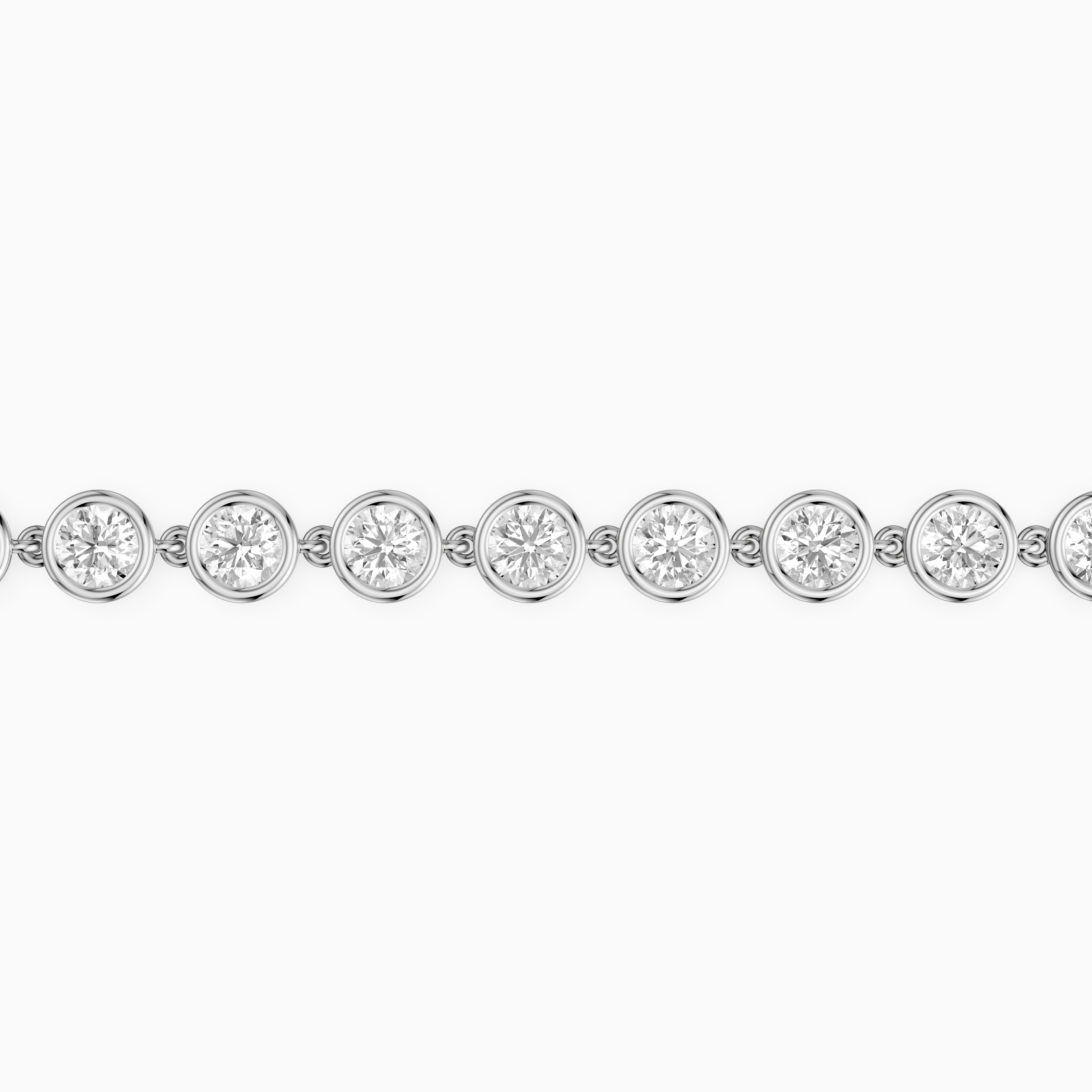 Martine Round Lab Grown Diamond Bezel Set Tennis Bracelet