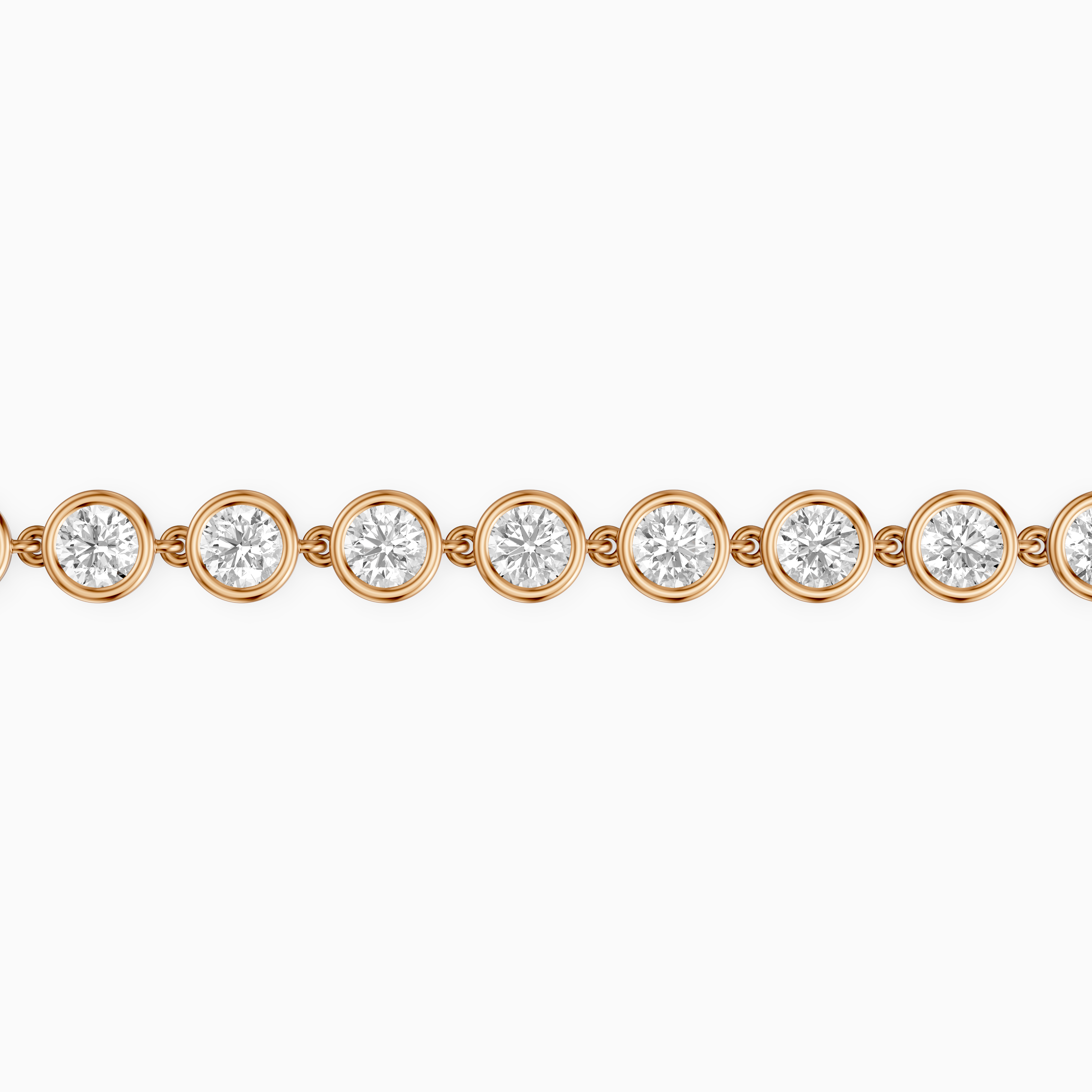 Martine Round Lab Grown Diamond Bezel Set Tennis Bracelet