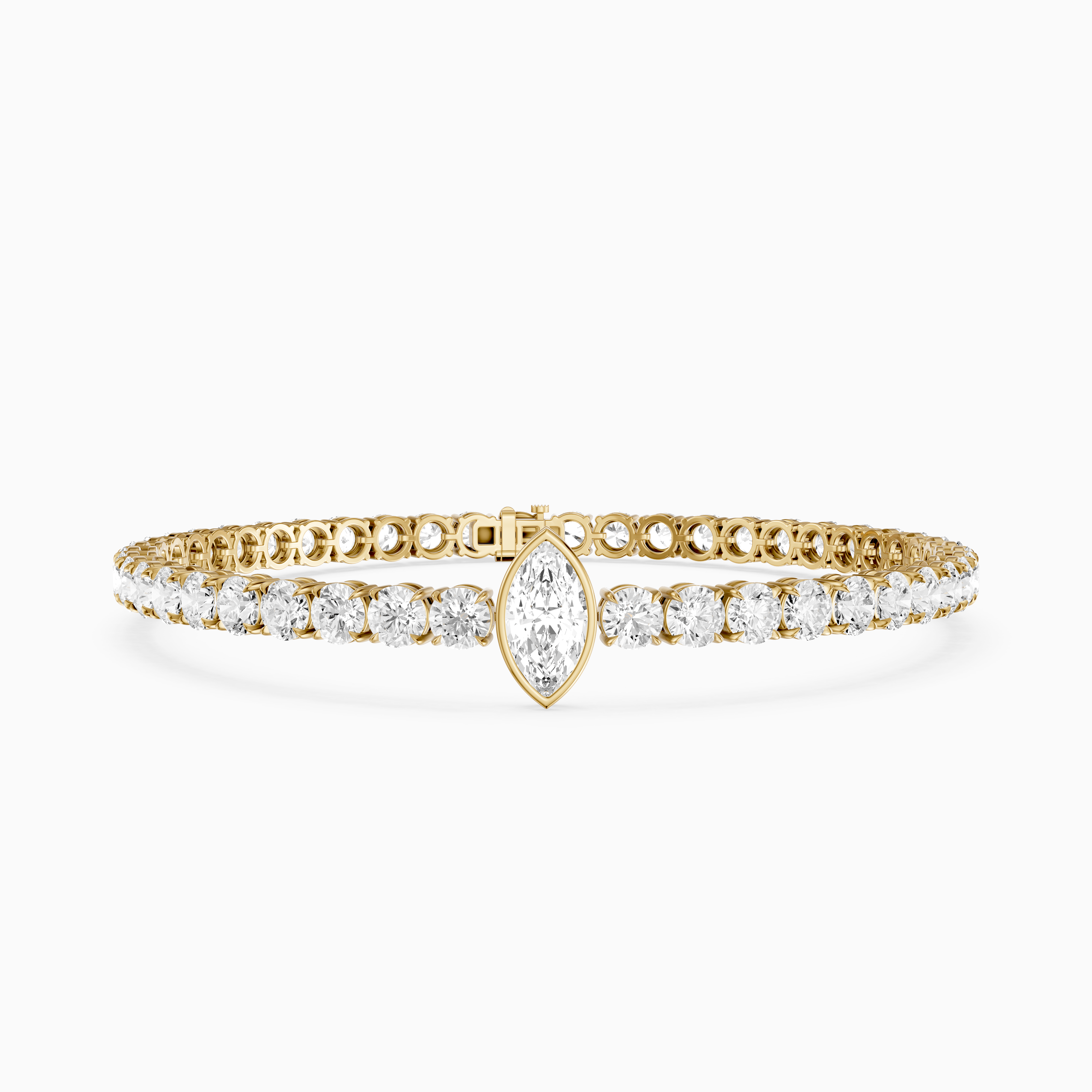 Maxine Marquise Lab Grown Diamond Single Station Tennis Bracelet