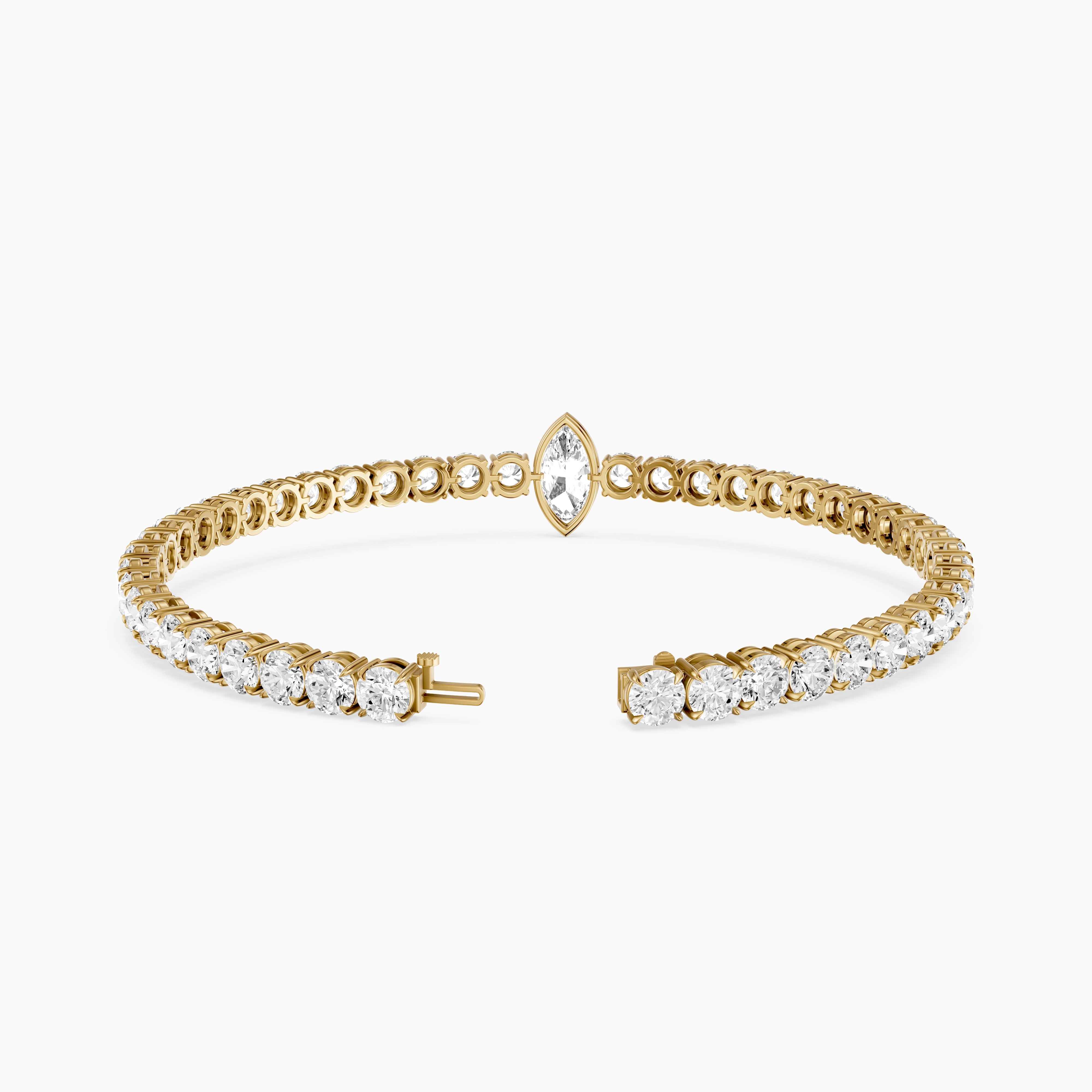 Maxine Marquise Lab Grown Diamond Single Station Tennis Bracelet