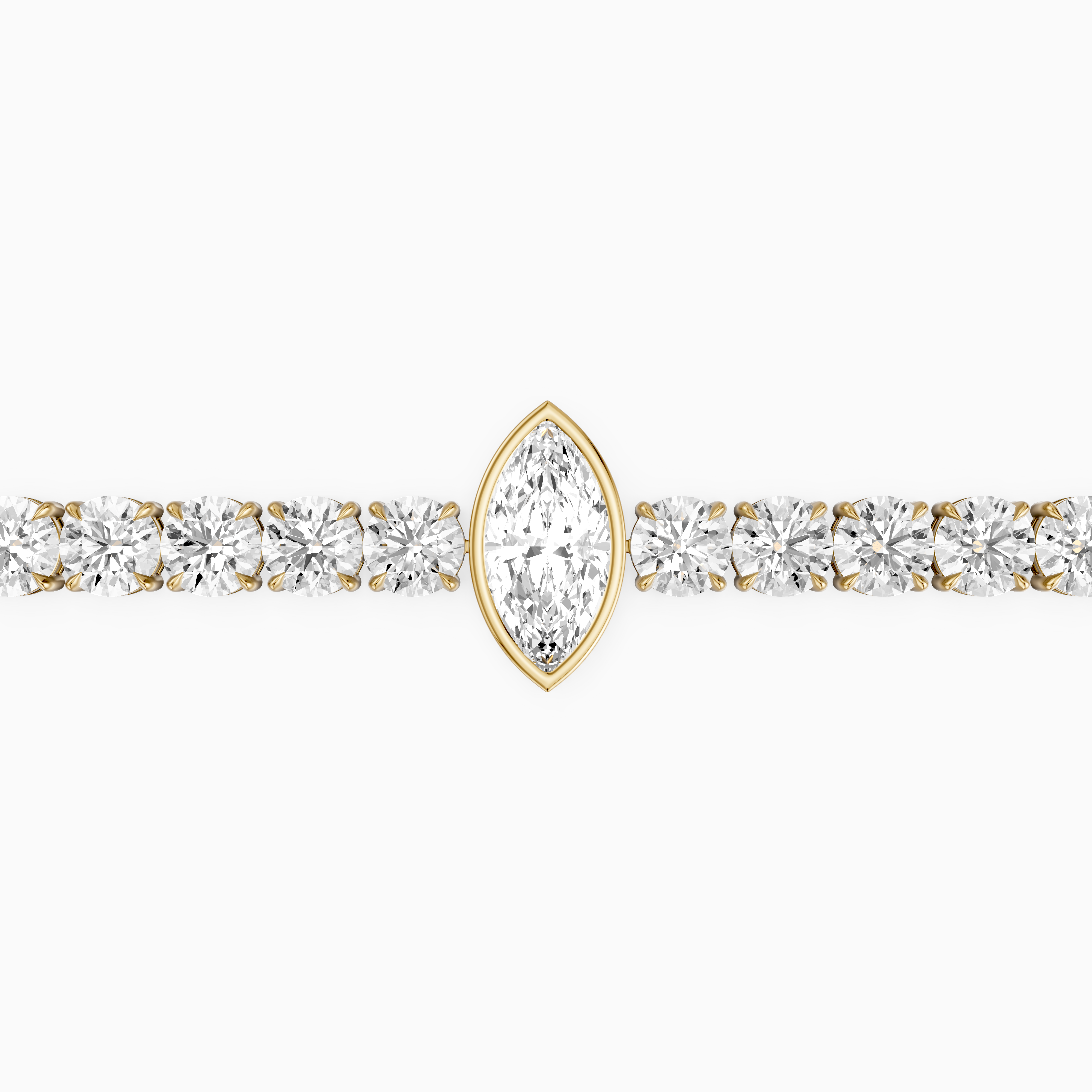 Maxine Marquise Lab Grown Diamond Single Station Tennis Bracelet