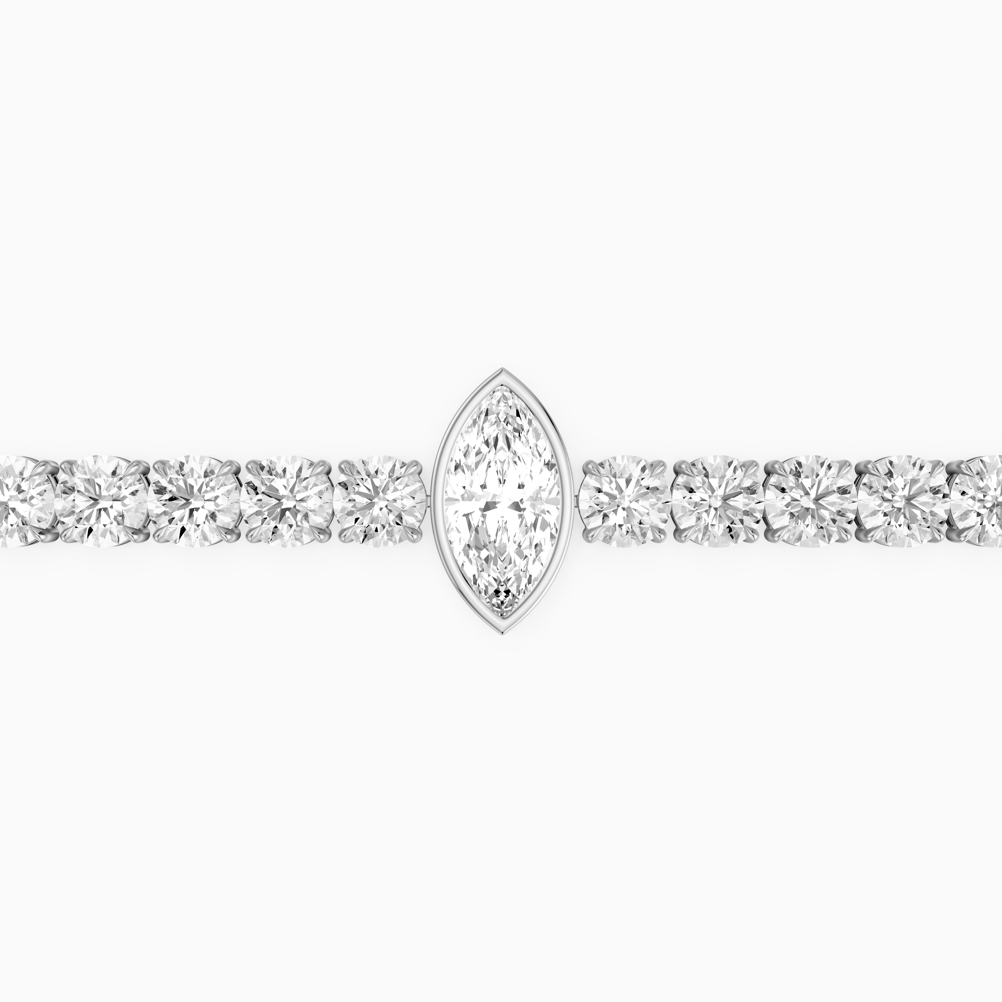 Maxine Marquise Lab Grown Diamond Single Station Tennis Bracelet