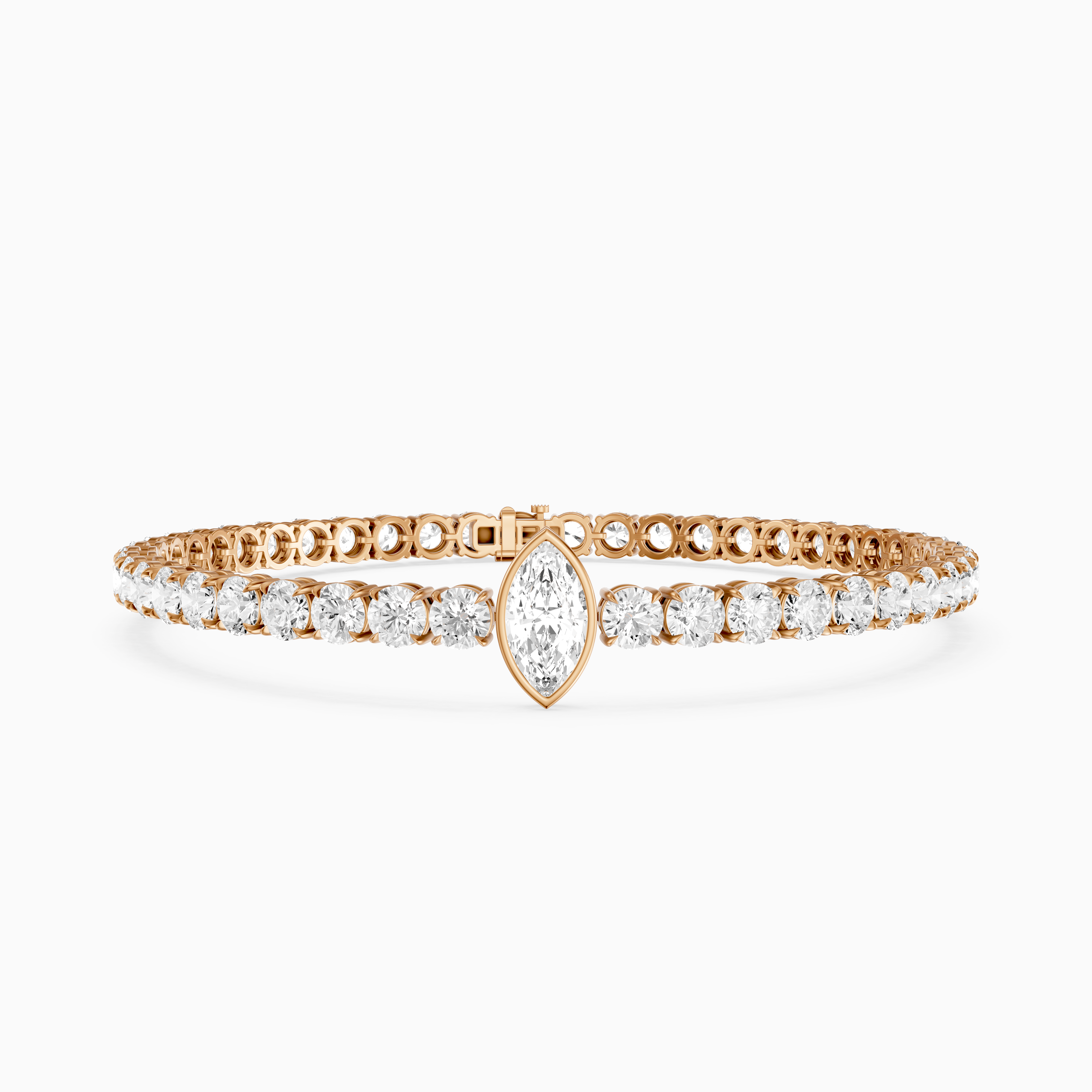 Maxine Marquise Lab Grown Diamond Single Station Tennis Bracelet