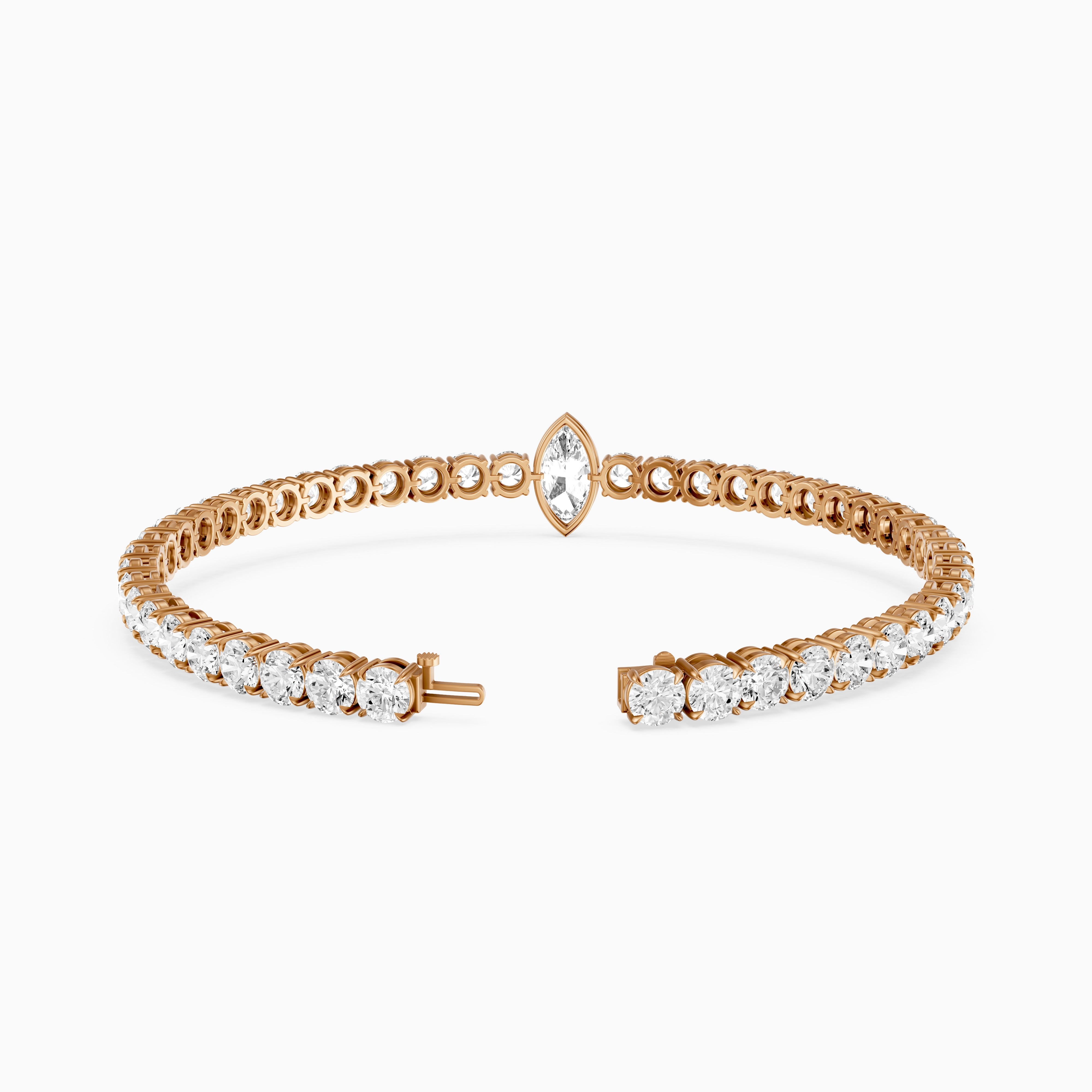 Maxine Marquise Lab Grown Diamond Single Station Tennis Bracelet