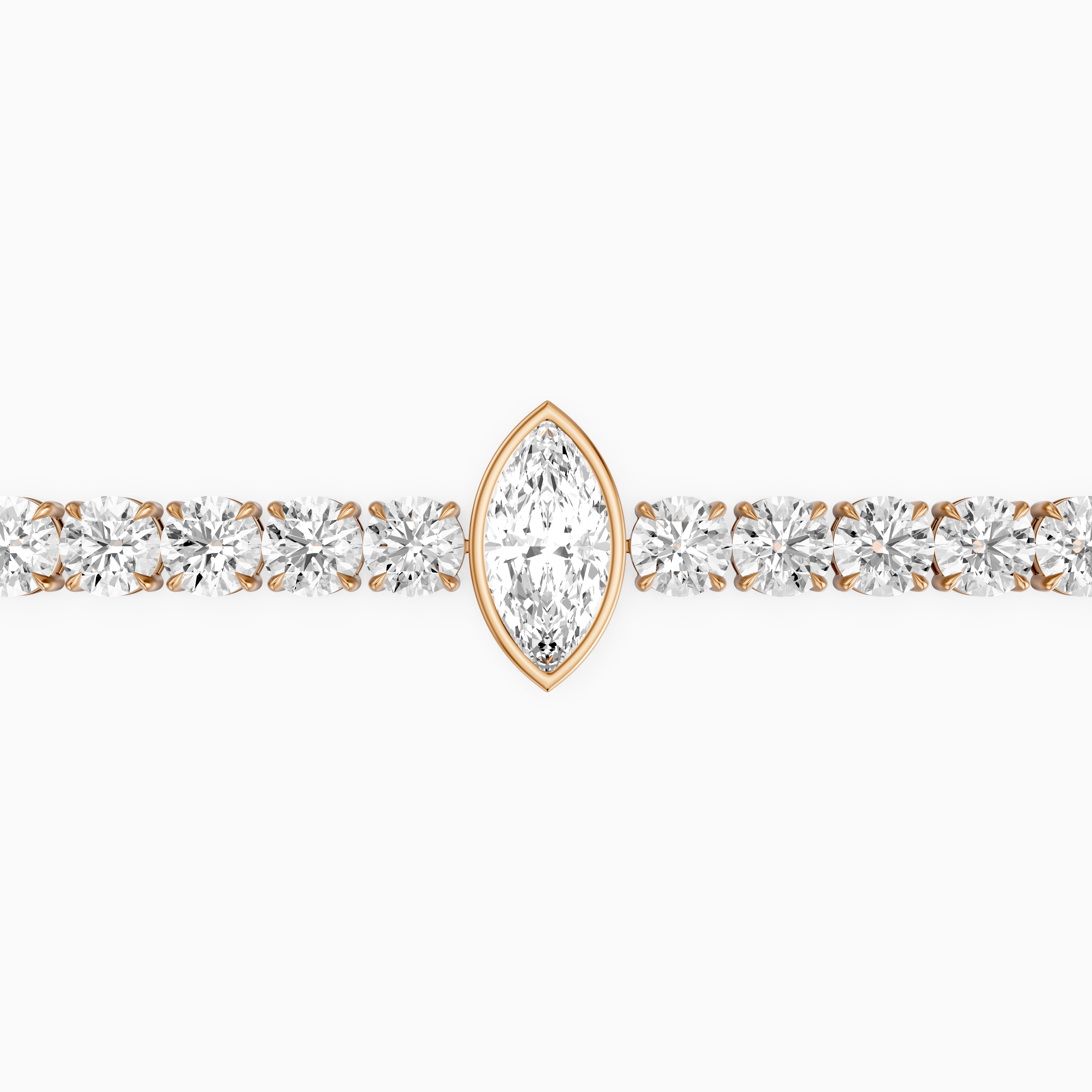 Maxine Marquise Lab Grown Diamond Single Station Tennis Bracelet