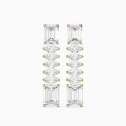 Harriet Emerald Cut and Marquise Lab Grown Diamond Linked Drop Earrings