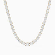 Magnolia Oval Cut Lab Grown Diamond Four Prong Tennis Necklace