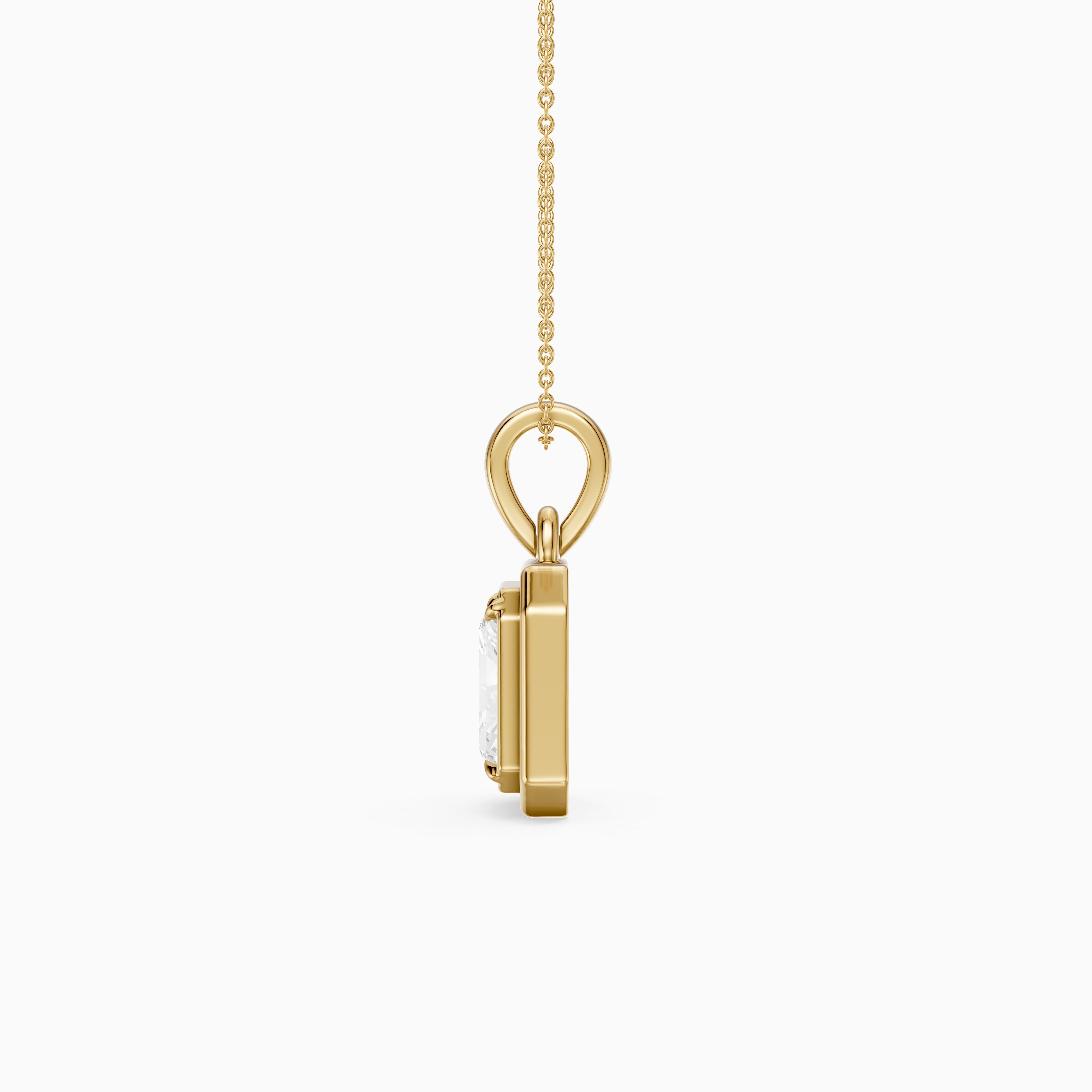Maggie Radiant Cut Lab Grown Diamond Double Frame Pendant