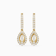 Kassidy Round Lab Grown Diamond Leverback Drop Earrings