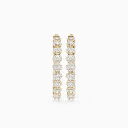 Belen Round Lab Grown Diamond Halo Hoop Earrings